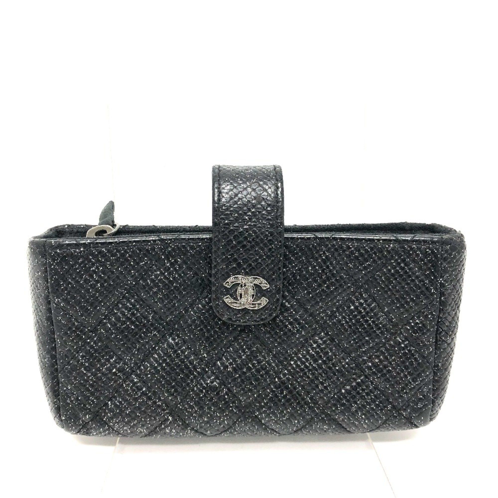 Chanel Chanel CC Mark coin purse/Coin Compartment Pouch Black SilverHardware Size ONE SIZE - 1 Thumbnail