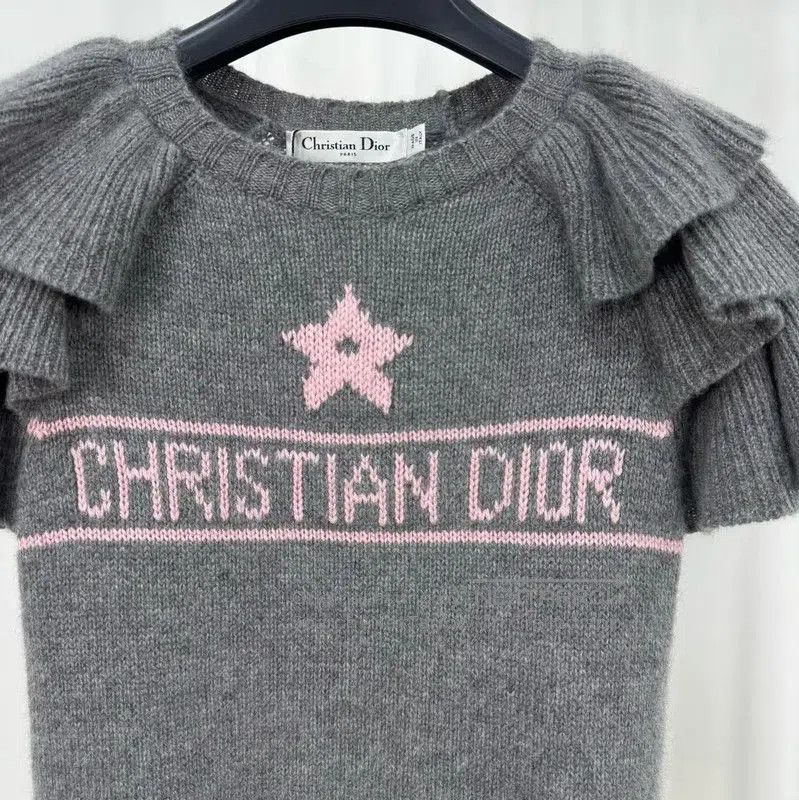 Dior Dior Gray Cashmere Embroidered Short Sleeve Tee . Size XS / US 0-2 / IT 36-38 - 3 Thumbnail