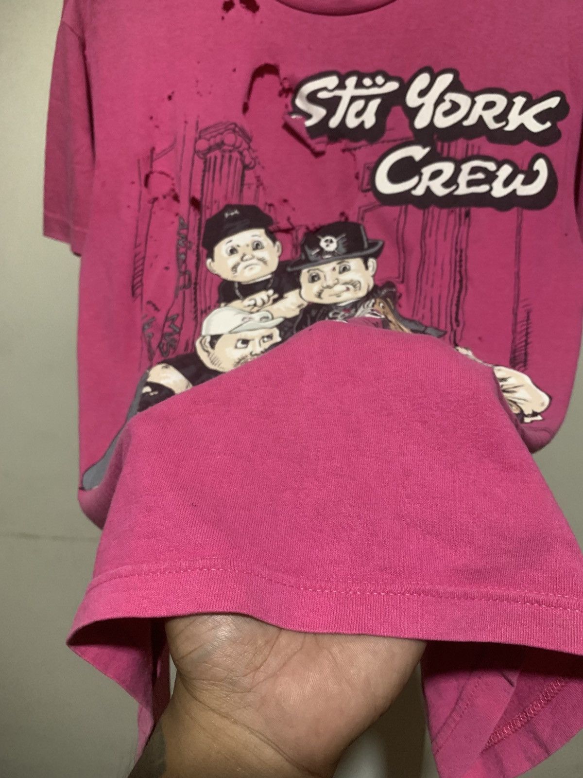 Stussy Vintage Stussy x Pound Stu York Crew Super Distressed Tee Size US M / EU 48-50 / 2 - 4 Thumbnail