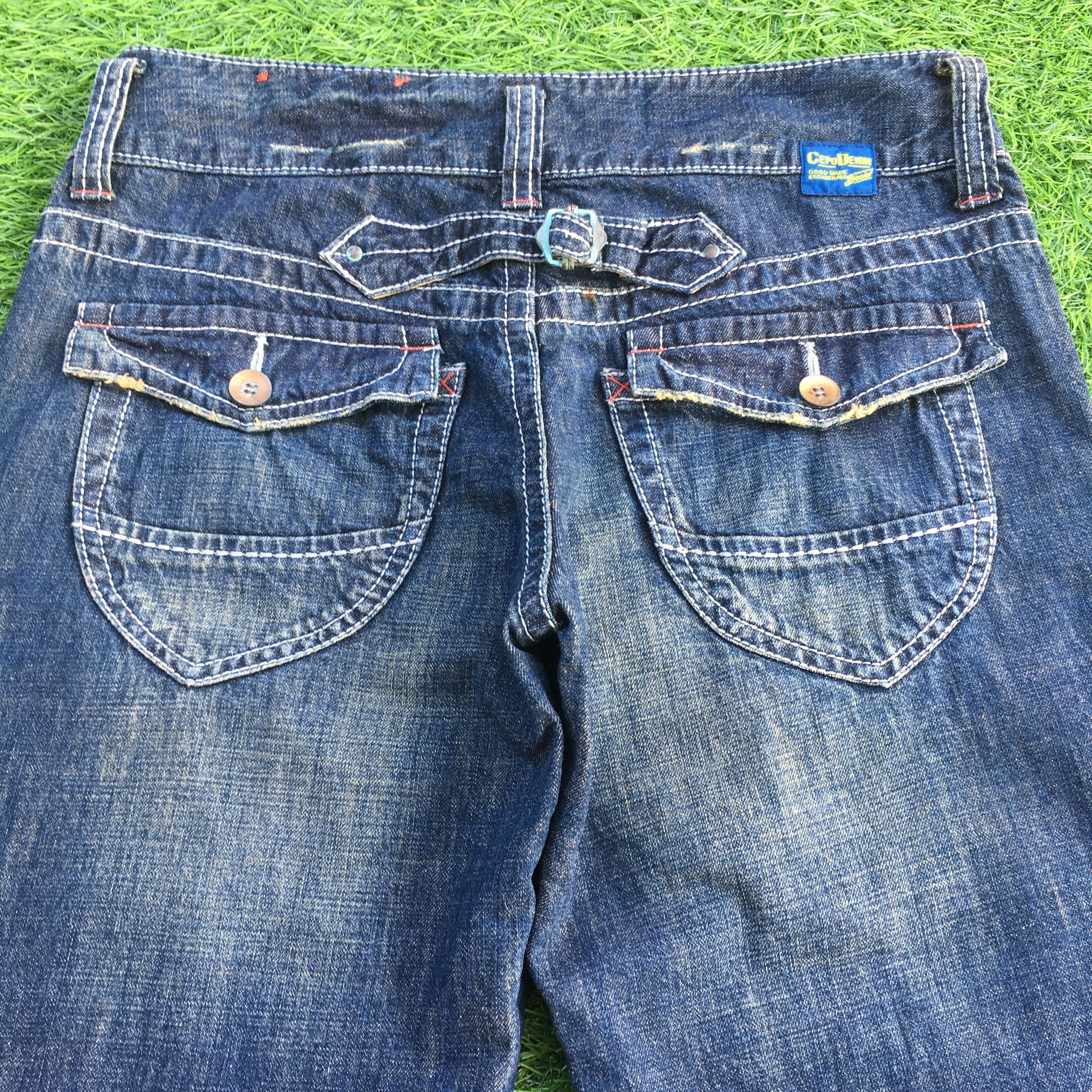 Japanese Brand WIDE LEG Low rise Carpenter Jeans D-1211 Size 27" / US 4 / IT 40 - 4 Thumbnail