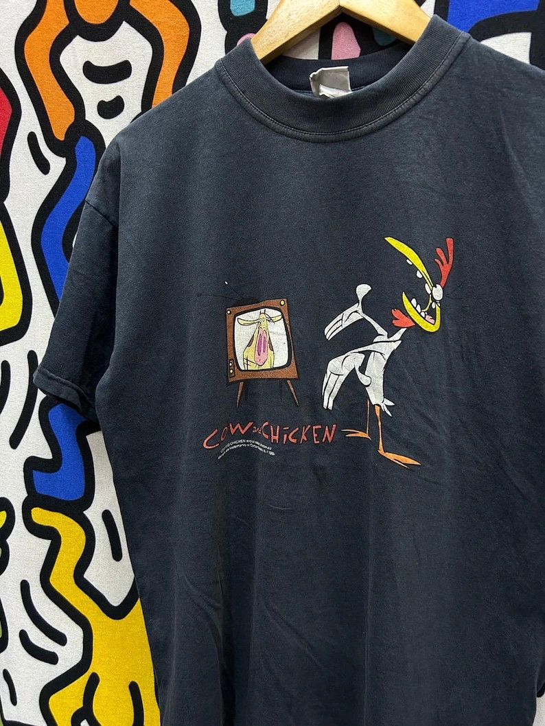 Vintage 1999 Cow and Chicken Cartoon Network tshirt size L