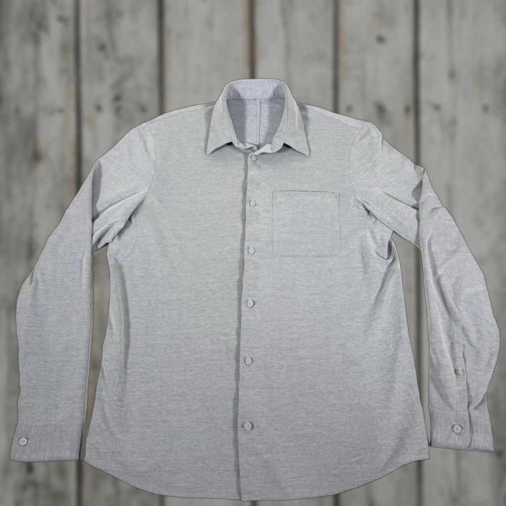 Lululemon Lululemon Men's Shirt Button-Up Blue M Regular Long Sleeve Collared Polyester Breathable Classic Outdoor Preppy Casual Business Travel All Seasons Size US M / EU 48-50 / 2 - 1 Thumbnail