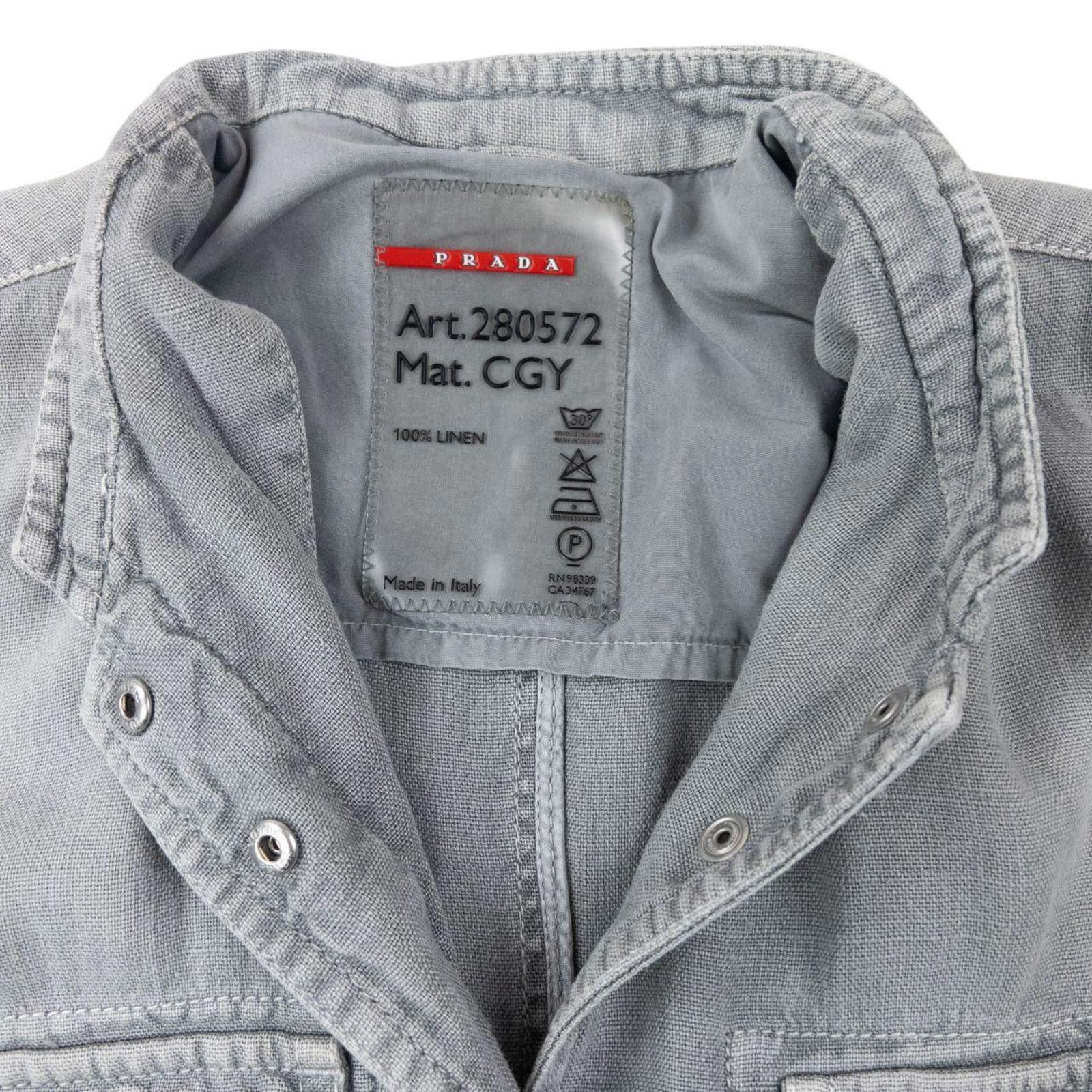 Prada Vintage 2000s Prada Sport Belt Waist Linen Jacket Womens L Size US L / EU 52-54 / 3 - 3 Thumbnail