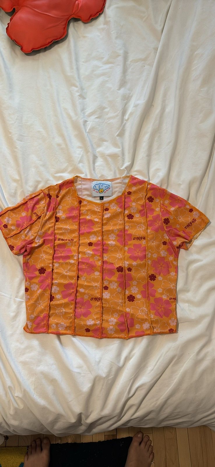 SSENSE SSENSE Exclusive OMIGHTY Orange & Pink Blossom Sticht Size L / US 10 / IT 46 - 2 Thumbnail