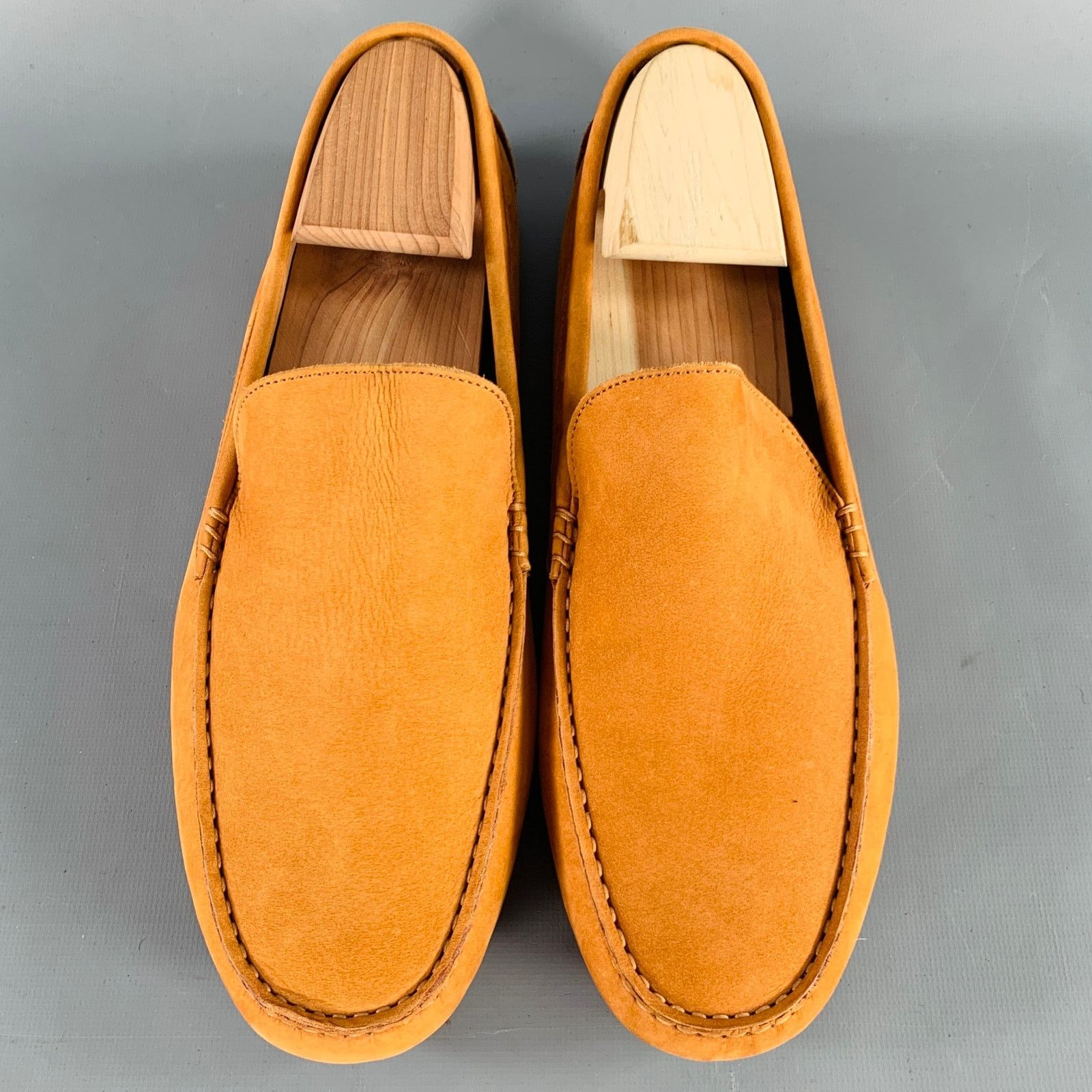 M.Gemi M. GEMI Size 10 Orange Suede Drivers Loafers Size US 10 / EU 43 - 4 Thumbnail