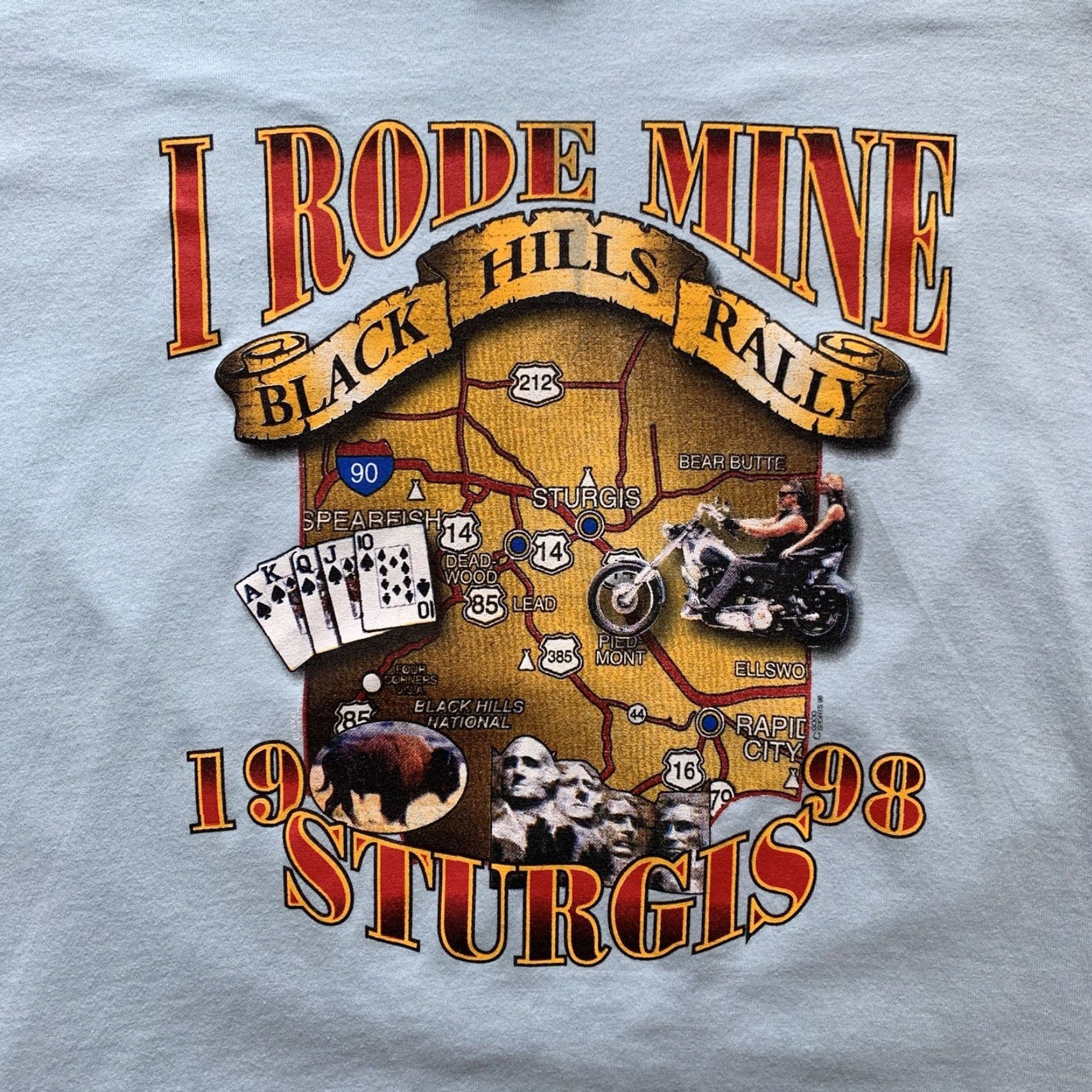 Vintage VINTAGE Sturgis Motorcycle Rally Shirt L Blue 90s Biker Punk Art South Dakota Shirt Mens Large Blue 90s Biker Motorcycle Punk Art Size US L / EU 52-54 / 3 - 3 Thumbnail