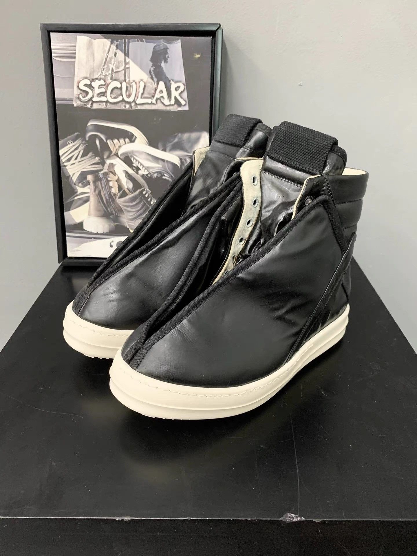 Rick Owens Rick Owens Leather Hoof Dunk K34 Size US 6 / IT 36 - 4 Thumbnail