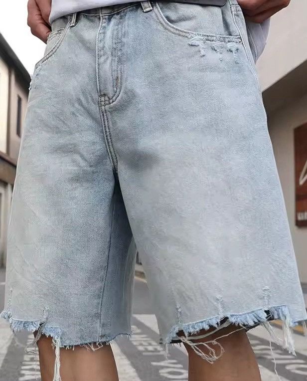 Jean Korean style ripped light jeans shorts Size US 38 / EU 54 - 4 Thumbnail