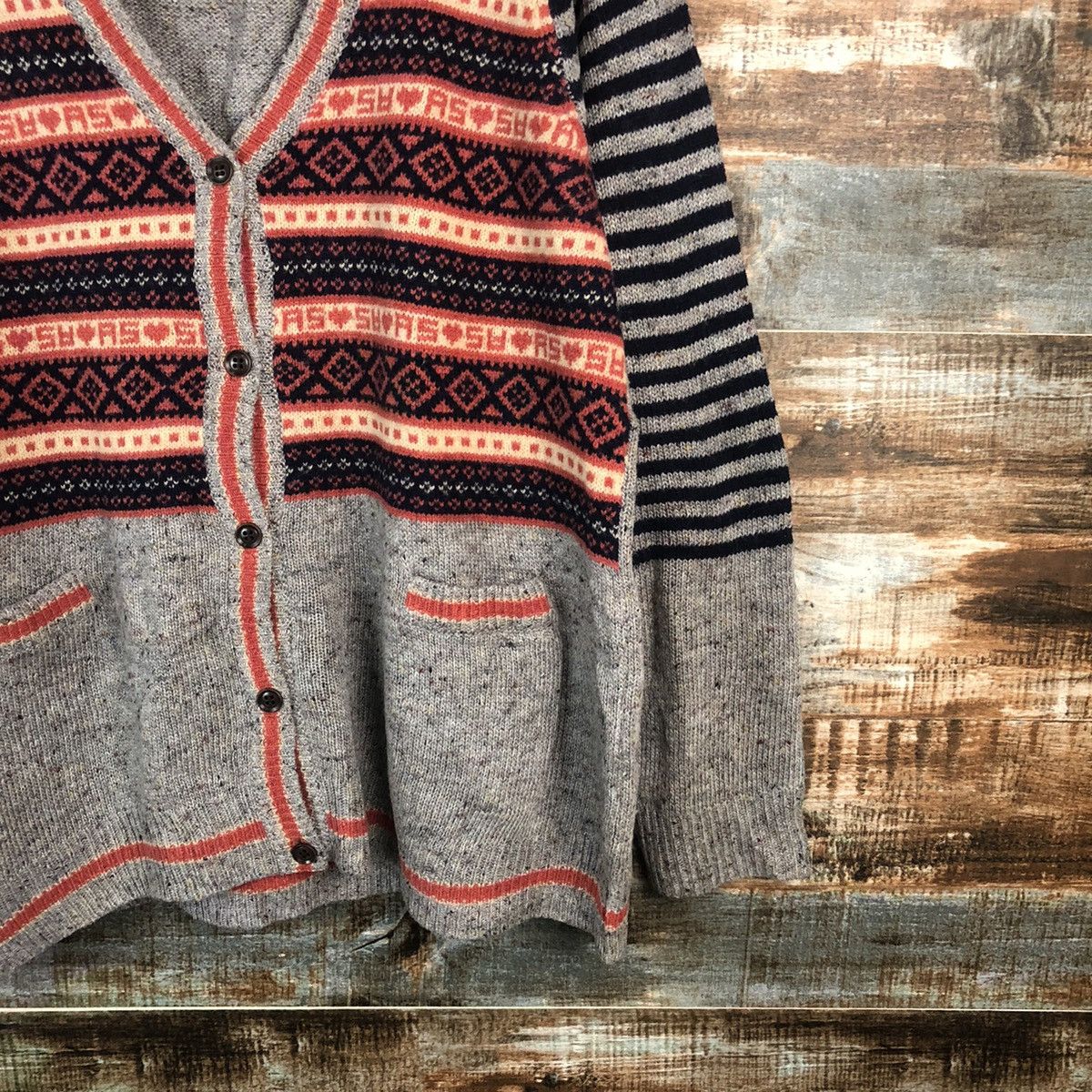 Homespun Knitwear × Japanese Brand Asknowas Grey Cardigan Knitwear #A1864 Size US M / EU 48-50 / 2 - 8 Thumbnail