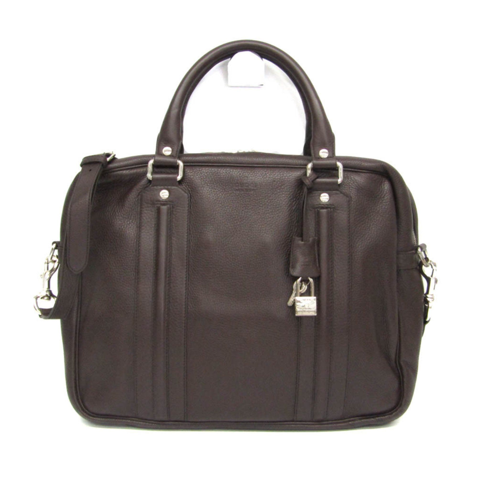 Gucci Gucci Business Bag 231850 Men's Leather Briefcase,Shoulder Bag Dark Brown Size ONE SIZE - 1 Thumbnail