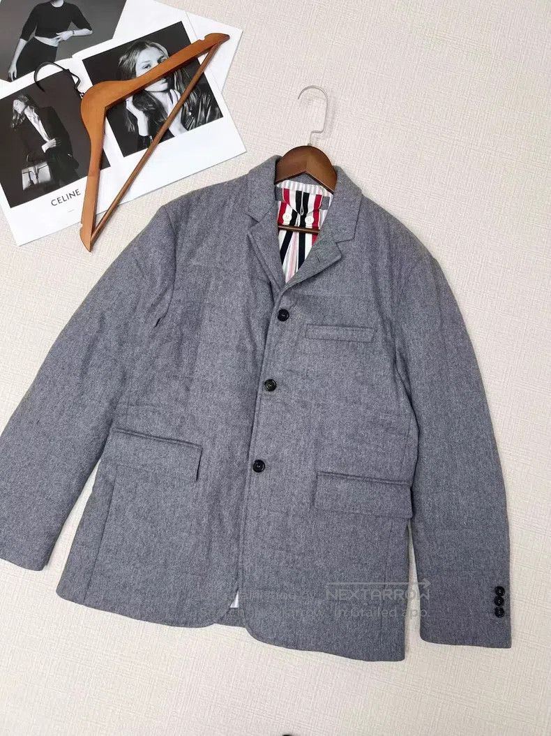 Thom Browne Thom Browne Striped Quilted Suit Jacket Size US S / EU 44-46 / 1 - 2 Thumbnail