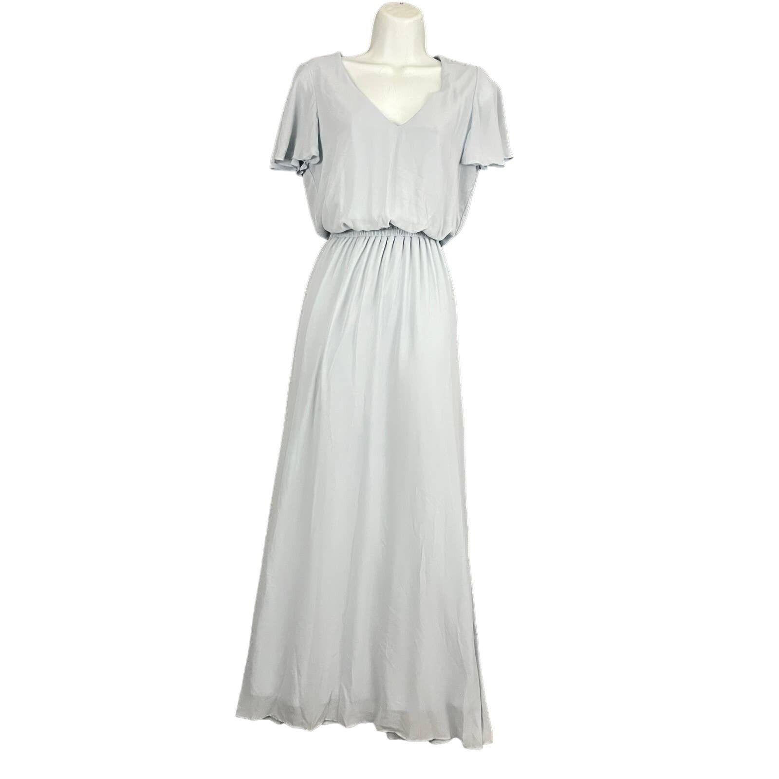 Show Me Your MuMu Show Me Your Mumu Michelle Flutter Maxi Dress Soft Blue XS Size XS / US 0-2 / IT 36-38 - 1 Thumbnail