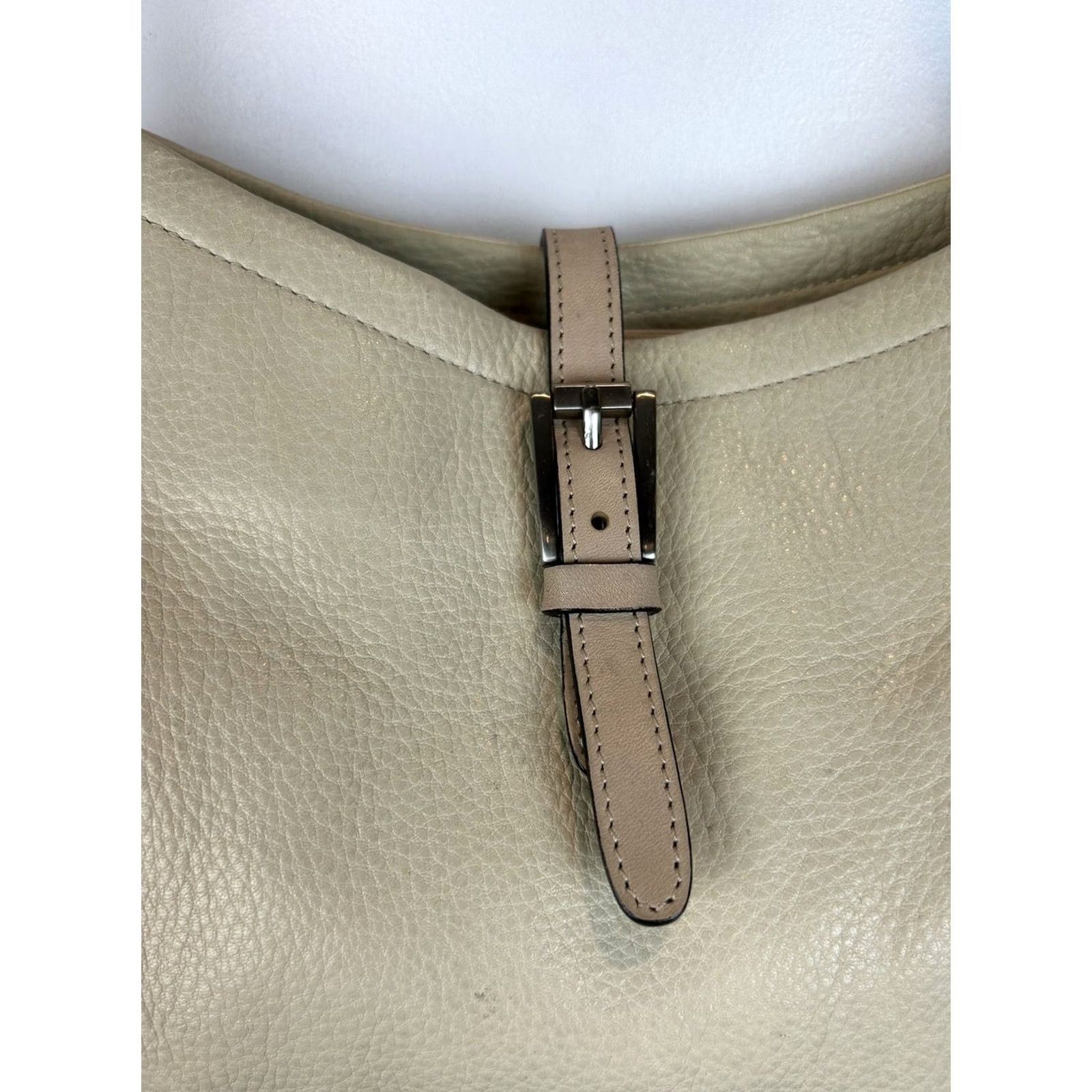 Fossil VINTAGE Fossil Leather Shoulder Bag Capsule Minimalist Ivory 3 Compartment Bag Womens Medium Size ONE SIZE - 3 Thumbnail