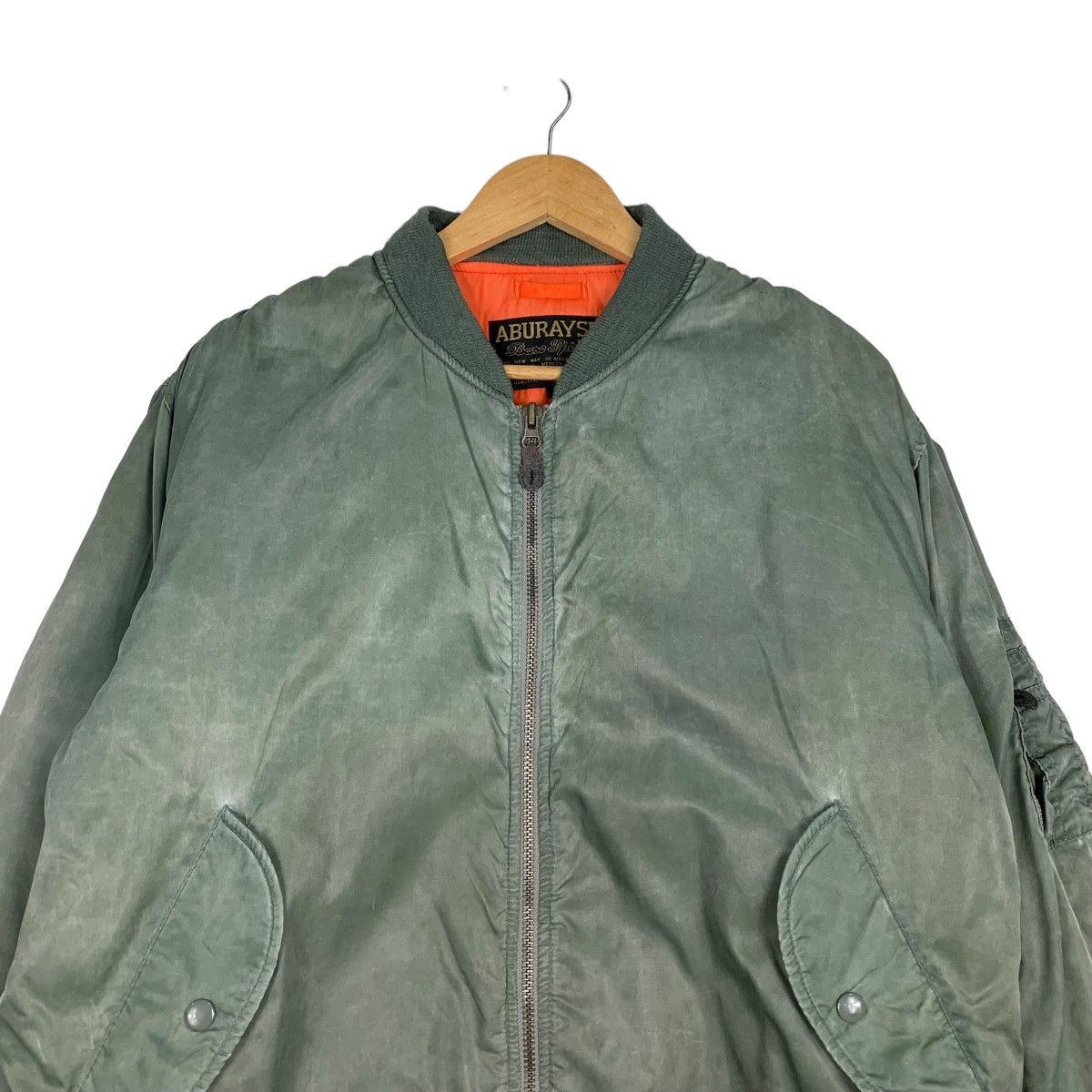 Japanese Brand ABURAYSIA Green Bomber Jacket #1024-C46 Size US L / EU 52-54 / 3 - 2 Thumbnail