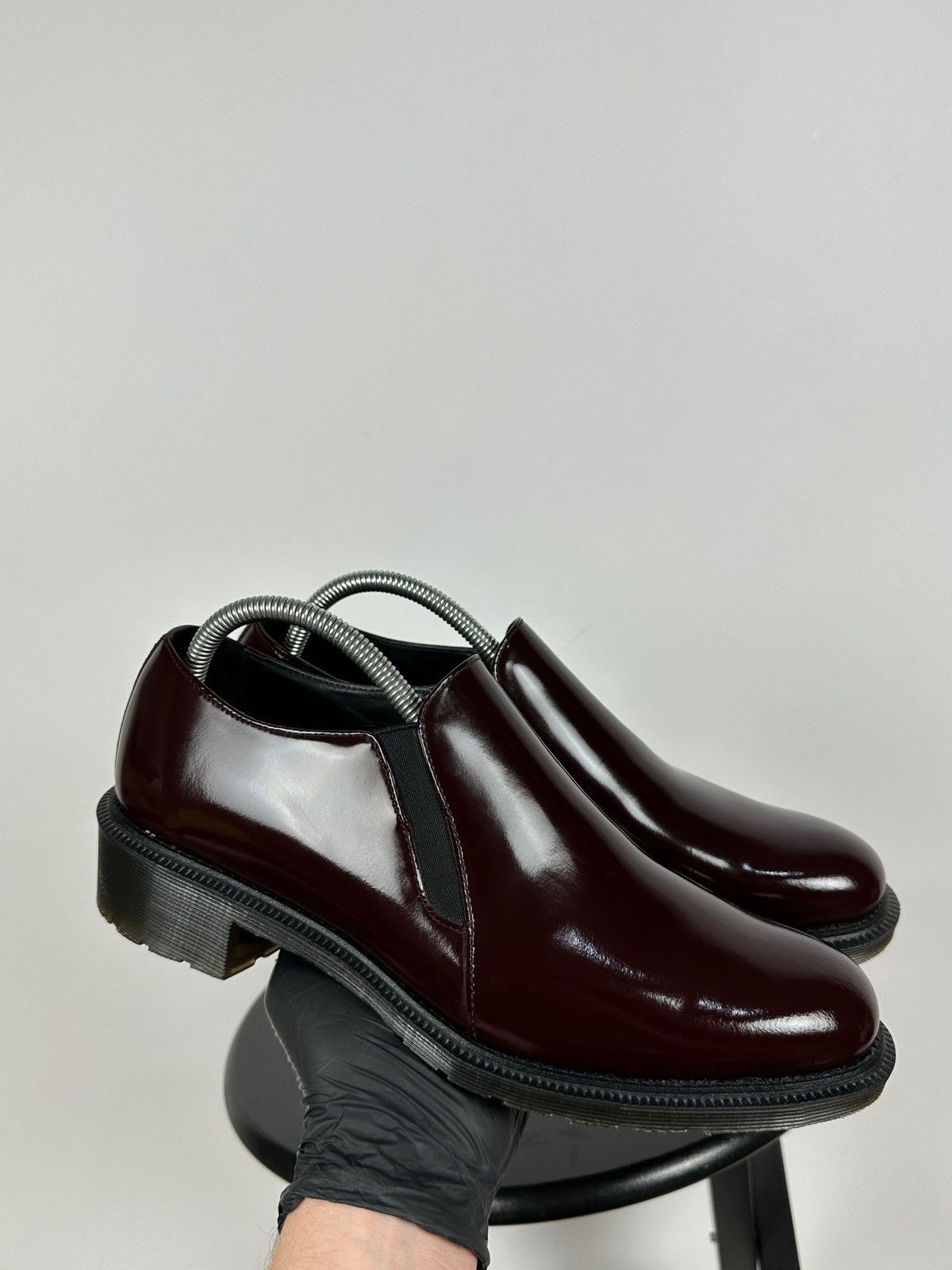 ドクターマーチン　ROSYNA　厚底サイドゴアレザースリッポン　UK4　ブラック ドクターマーチン ROSYNA 厚底サイドゴアレザースリッポン UK4 ブラック