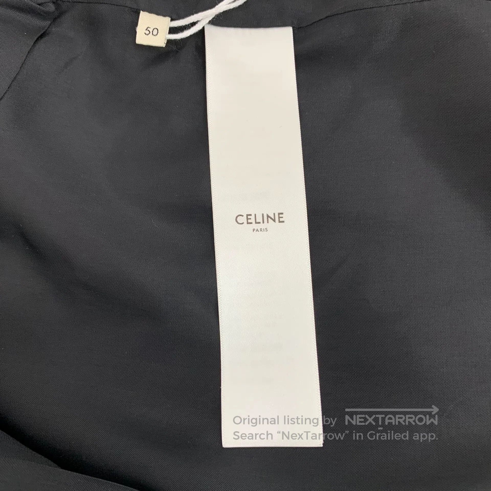 Celine Celine Black palm tree stud design satin stand collar zipp Size US M / EU 48-50 / 2 - 6 Thumbnail