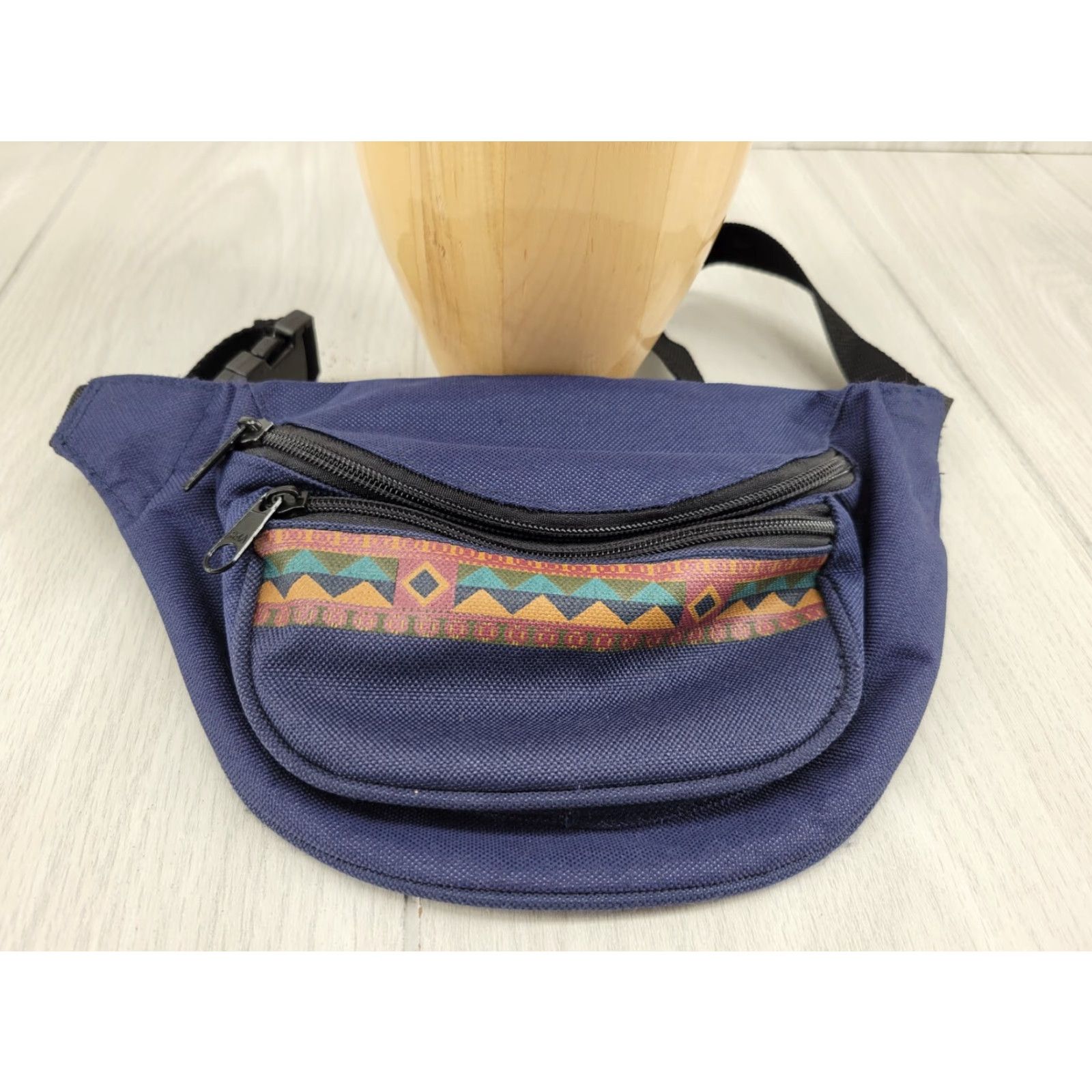 Vintage Unbranded Fanny Pack Guatemalan Southwestern Blue Unisex Adults Belt Bag & Fanny Pack Blue Zipper Acrylic Exterior Material Size ONE SIZE - 2 Thumbnail