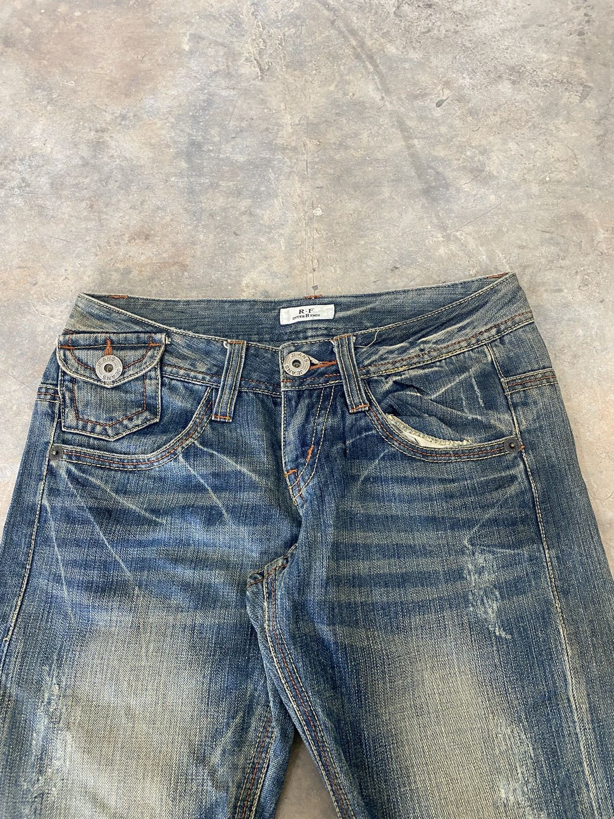 Hysteric Glamour × Japanese Brand × Le Grande Bleu (L.G.B.) Flare ☠️ Remix Wash Jeans punk Grunge LGB Rare Japan Size US 30 / EU 46 - 6 Thumbnail