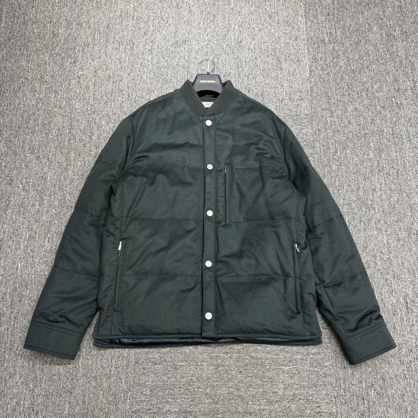 Hermes Black Button-Front Bomber Jacket Size L. Size US L / EU 52-54 / 3 - 1 Thumbnail