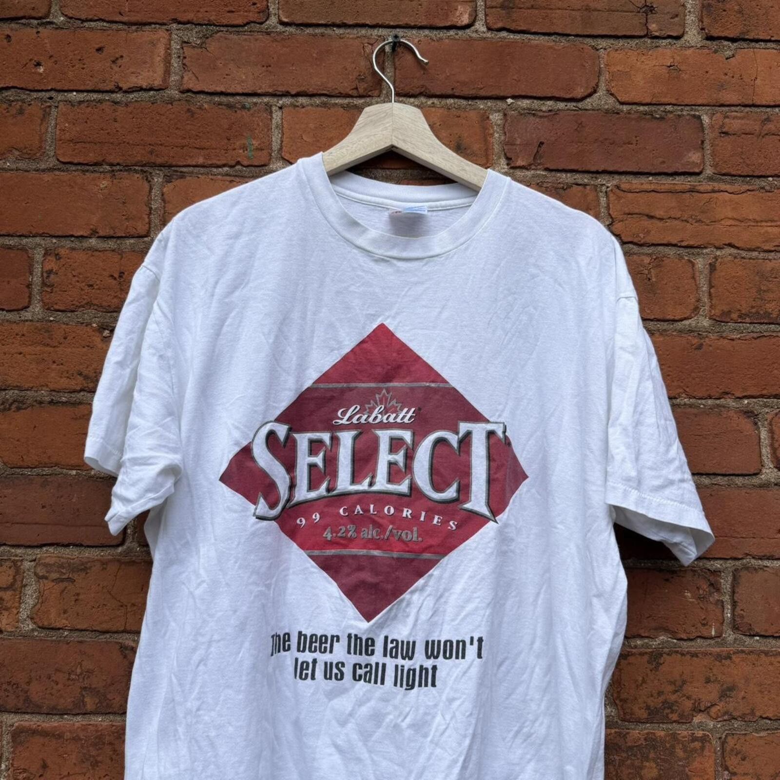 Hanes vintage labatt select light beer t shirt 90s cropped XL Size US XL / EU 56 / 4 - 2 Thumbnail