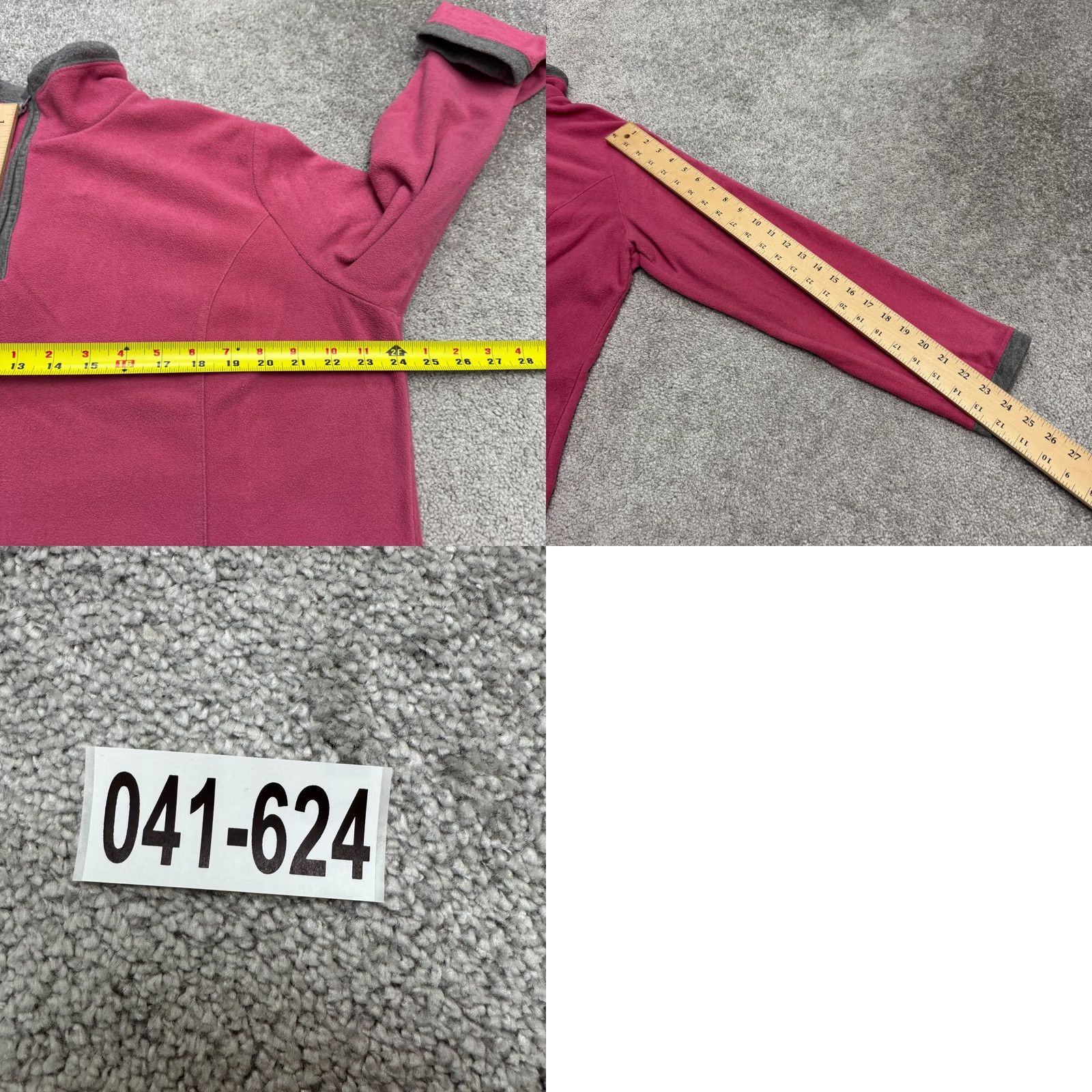 Pinko SB Active Fleece 1/4 Zip Pullover Jacket Womens XL Pink Gray Mock Neck Outdoor Shirt Mens? Size XL / US 12-14 / IT 48-50 - 8 Thumbnail