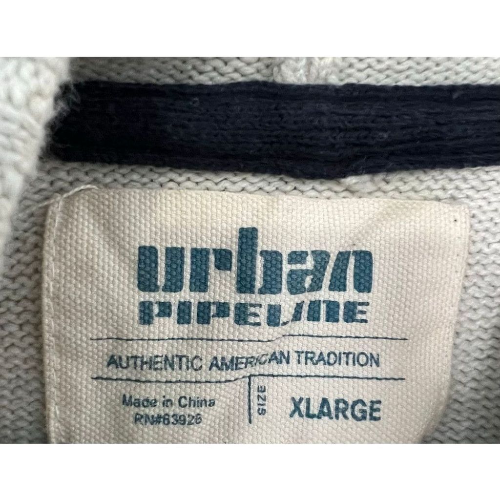 Urban Pipeline Urban Pipeline Hooded Striped Long Sleeve Sweater Size XL / US 12-14 / IT 48-50 - 2 Thumbnail