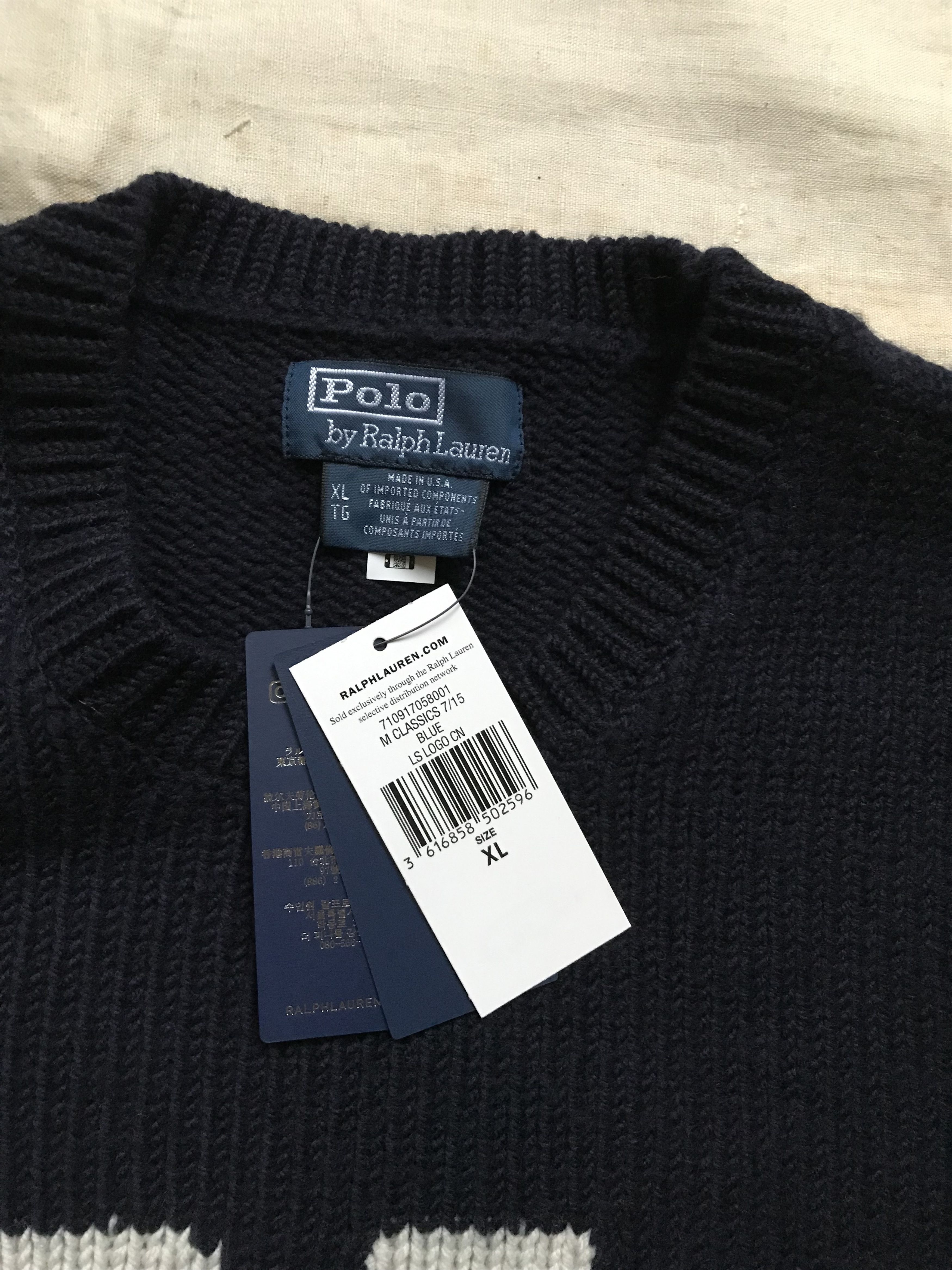 Polo Ralph Lauren × Ralph Lauren Polo Ralph Lauren RL Intarsia Wool Knit Sweater Size US XL / EU 56 / 4 - 7 Thumbnail