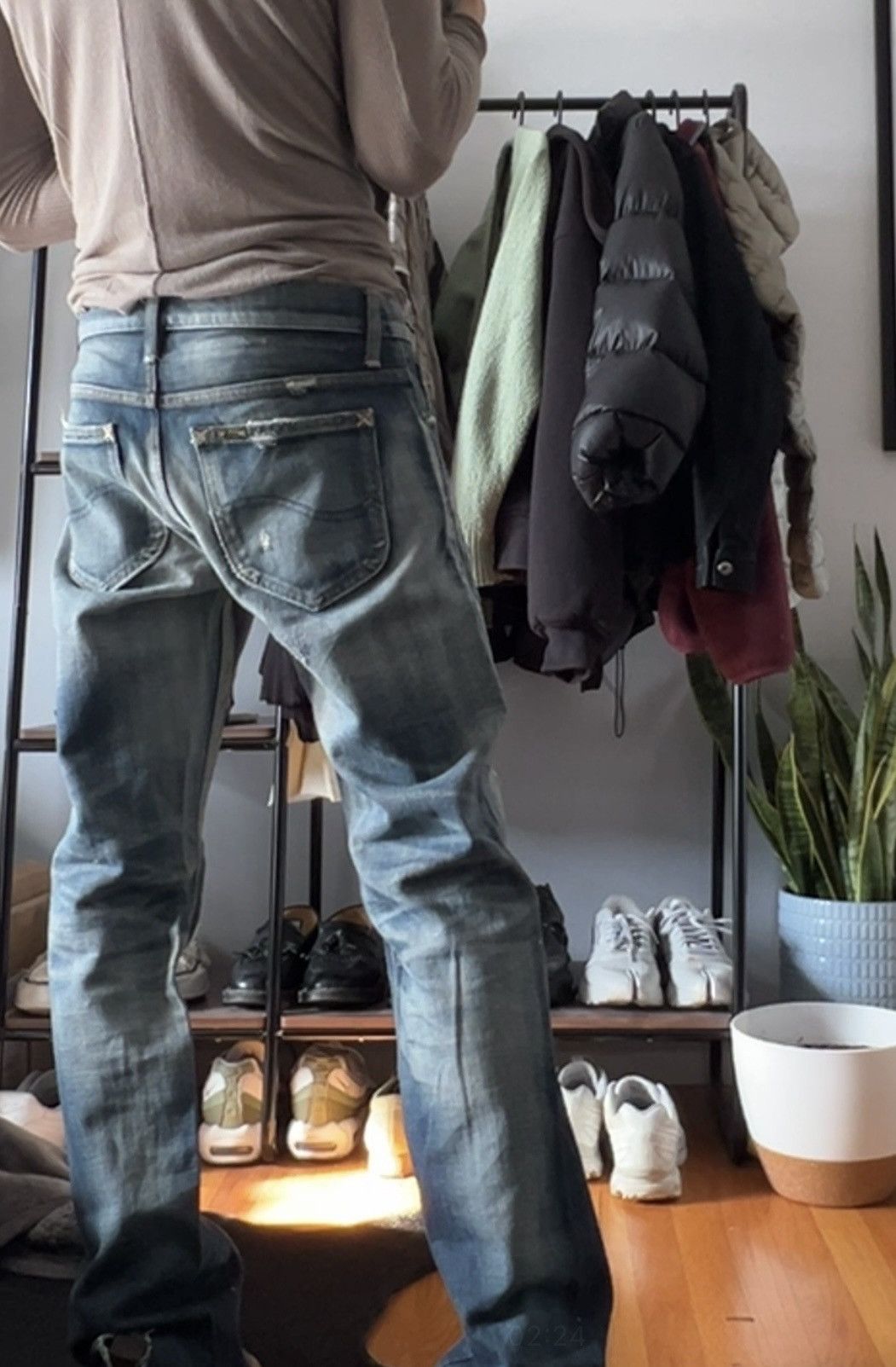 Lee × Vintage Lee Selvedge Boro Style Sashiko Denim Japan Edition Size US 31 - 4 Thumbnail