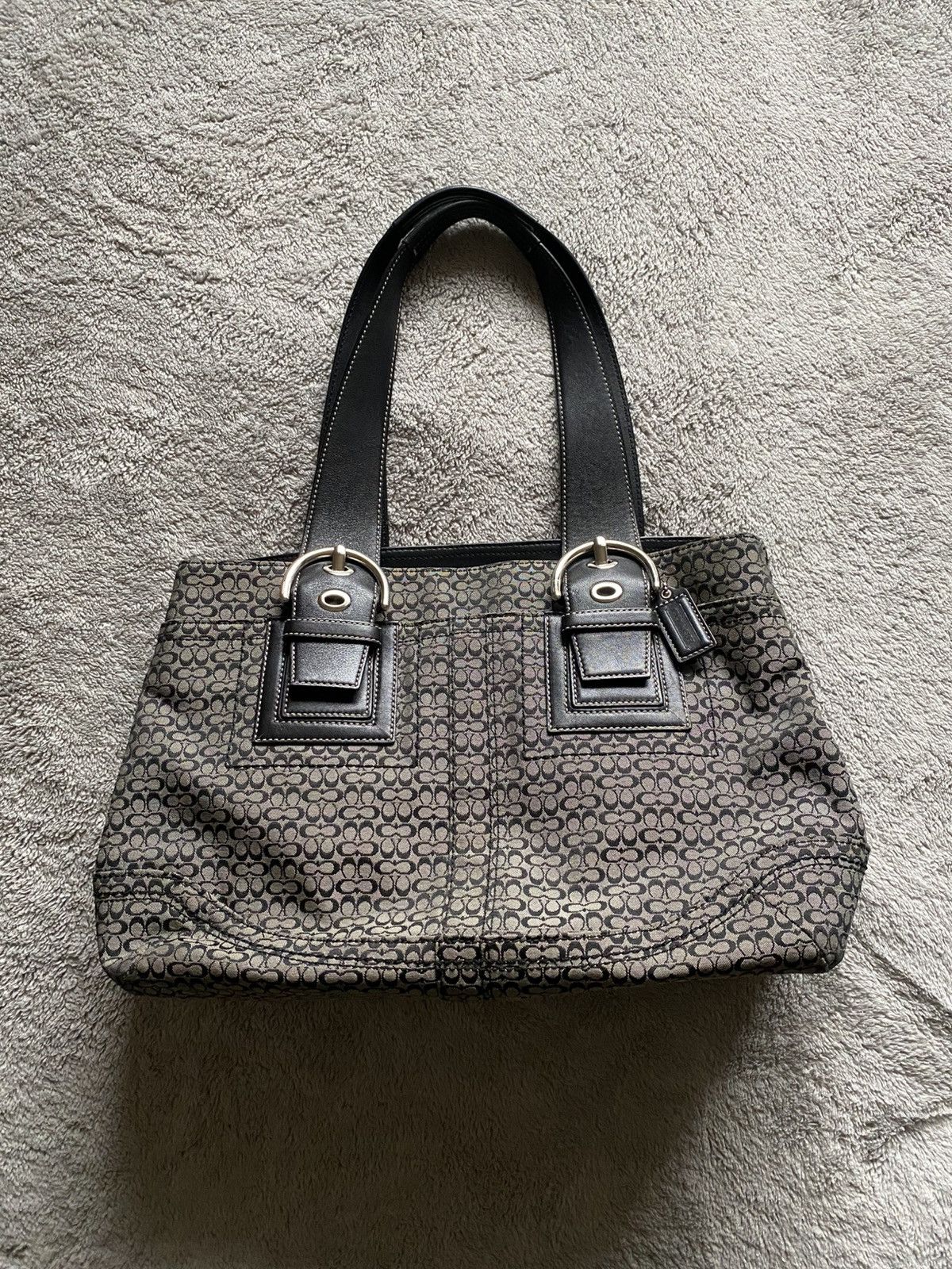 Coach Coach Monogram Grey Black Soho Bag Size ONE SIZE - 1 Thumbnail