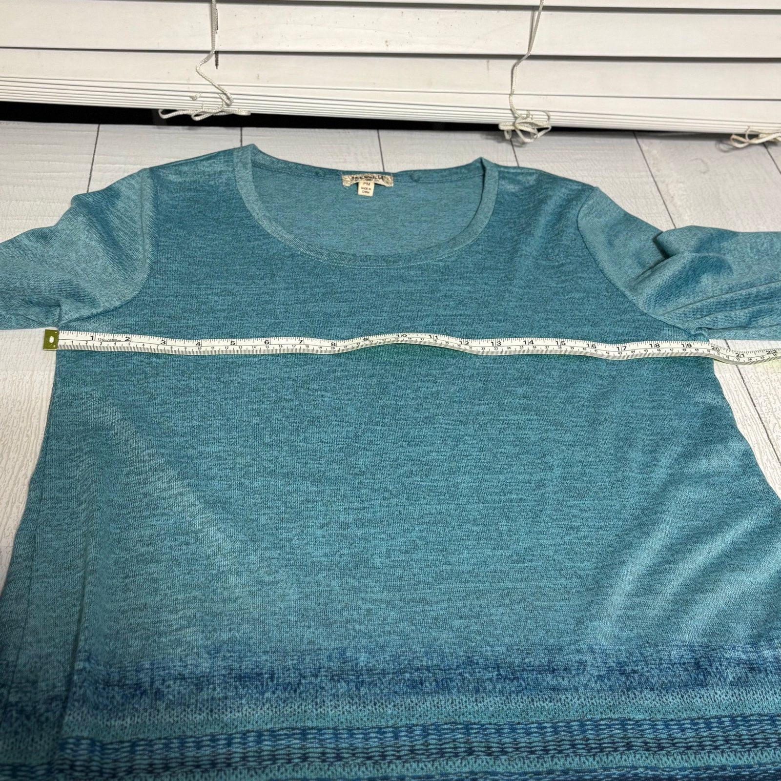 Other One World Blue Knit Top with Scarf Size PM Size M / US 6-8 / IT 42-44 - 7 Thumbnail