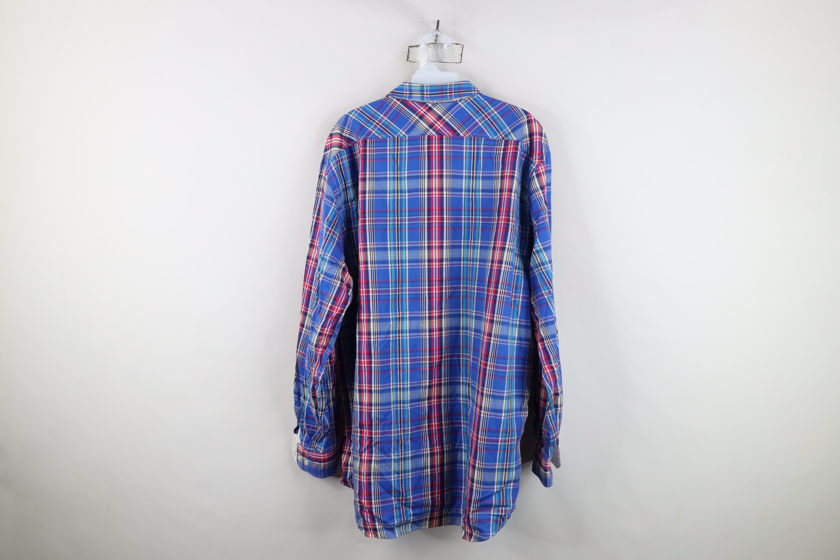 Vintage Thomas Pink Madras Plaid Collared Button Shirt Cotton Size US XXL / EU 58 / 5 - 11 Thumbnail