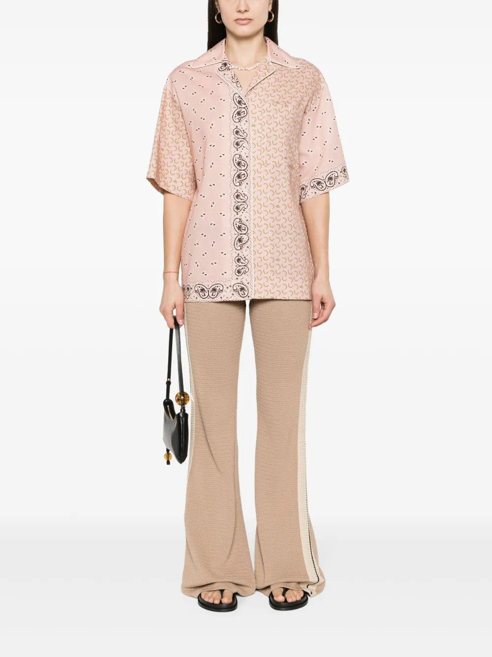Palm Angels o1y1125 Linen Shirt in Multicolor Size XS / US 0-2 / IT 36-38 - 4 Thumbnail
