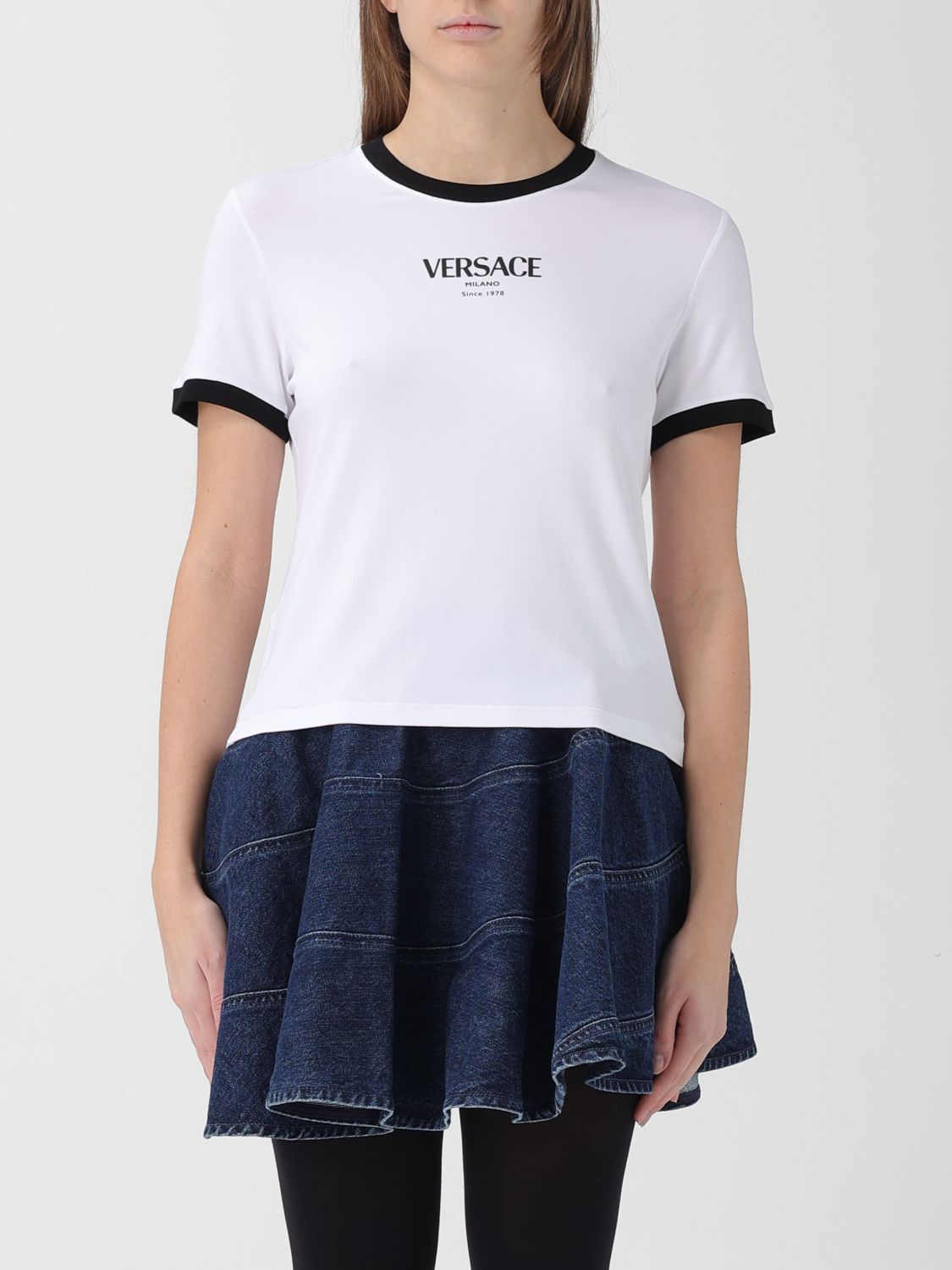 Versace Versace T-Shirt Woman White Size S / US 4 / IT 40 - 1 Thumbnail