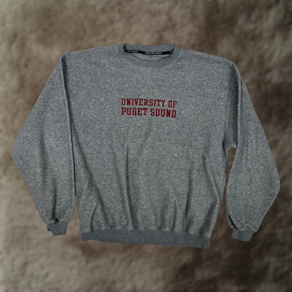 Vintage VINTAGE Gear For Sports Sweatshirt Mens M Gray University of Puget Sound Embroidered Logo Graphic Print Pullover Fleece Size US M / EU 48-50 / 2 - 1 Thumbnail