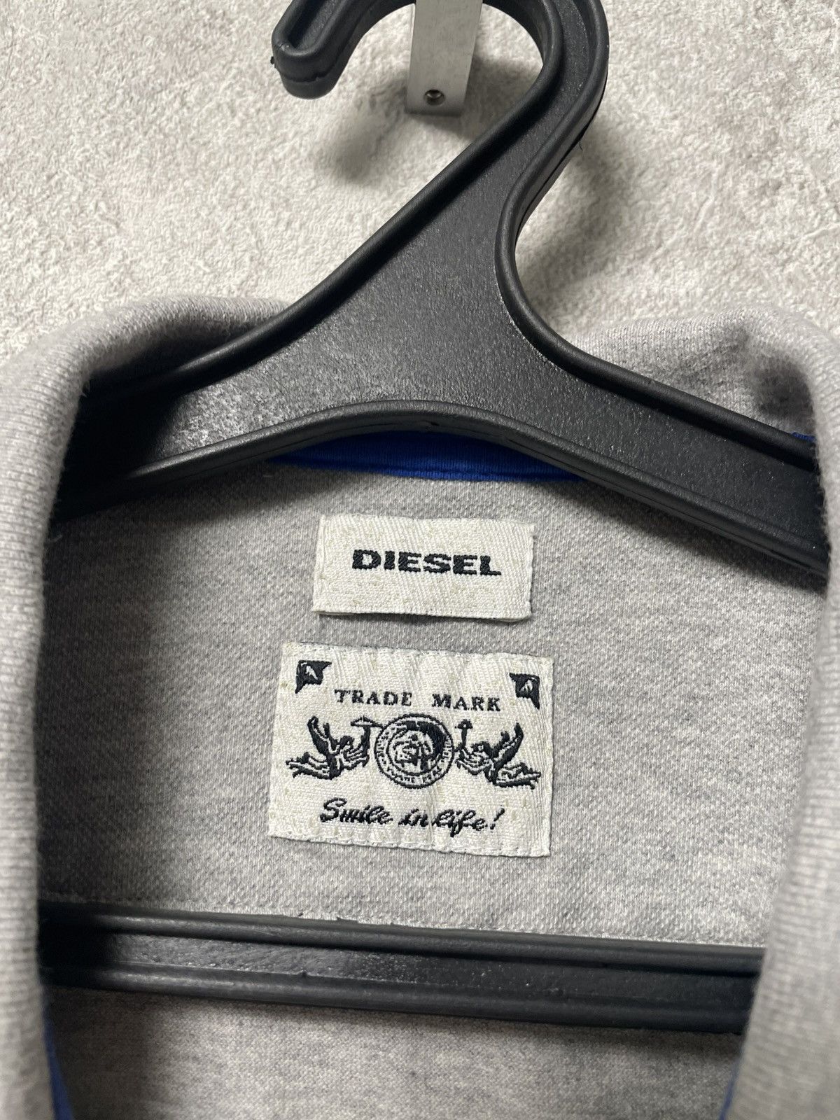 Diesel Vintage Diesel Metallic Logo Gray Long Sleeve Polo Shirt Size US L / EU 52-54 / 3 - 9 Thumbnail