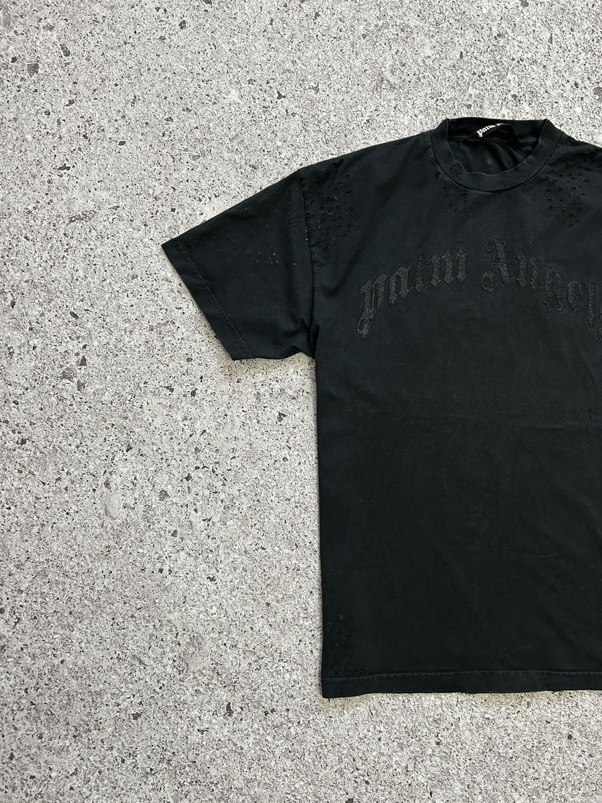 Palm Angels Luxury Palm Angels Glittered Logo Street Fashion T-Shirt Size US L / EU 52-54 / 3 - 3 Thumbnail
