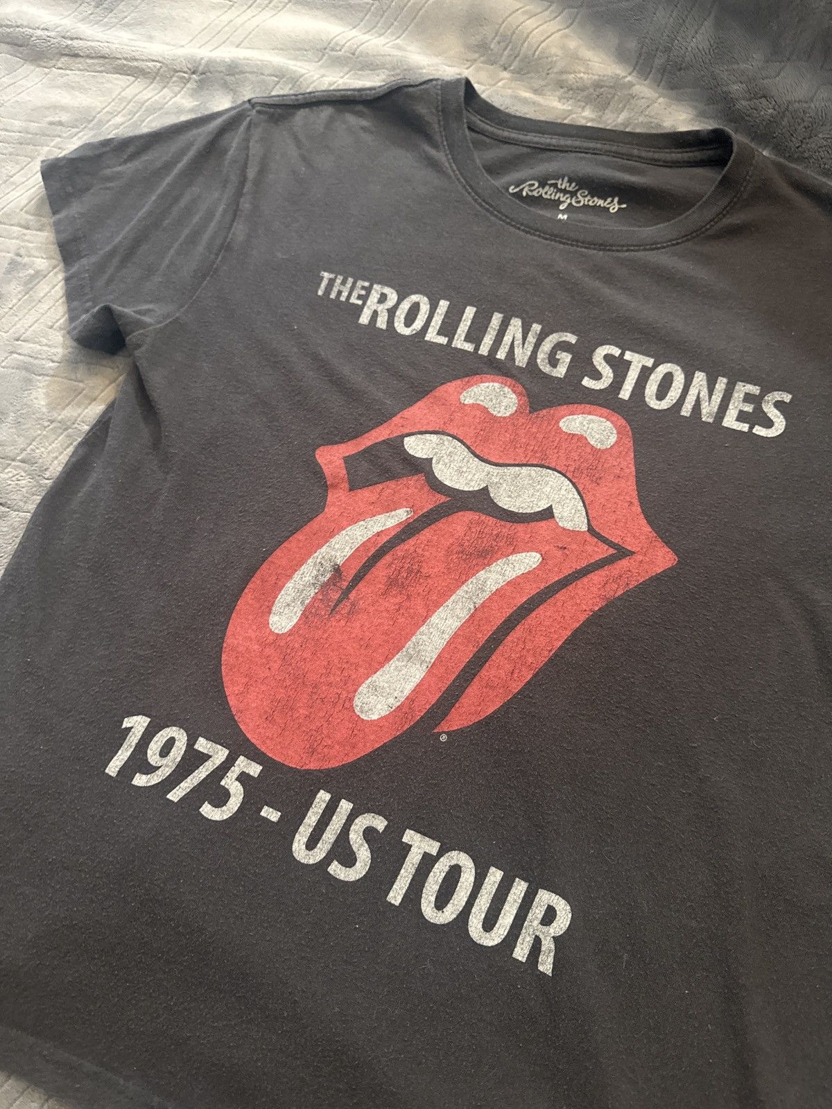 Vintage Vintage rolling stones 1975 us tour tee Size US M / EU 48-50 / 2 - 2 Thumbnail