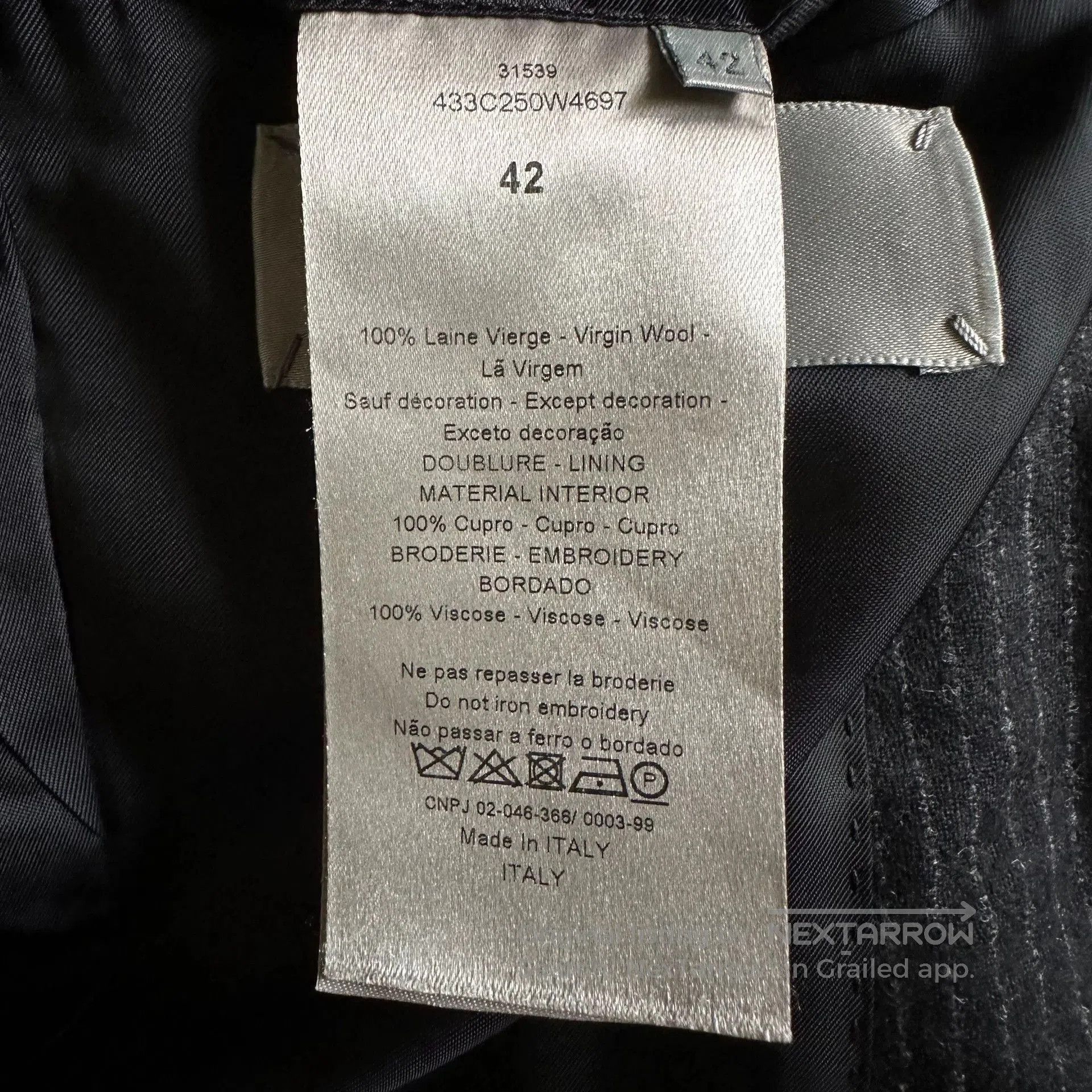 Dior Homme 14fw Black Suit with Flower Design.