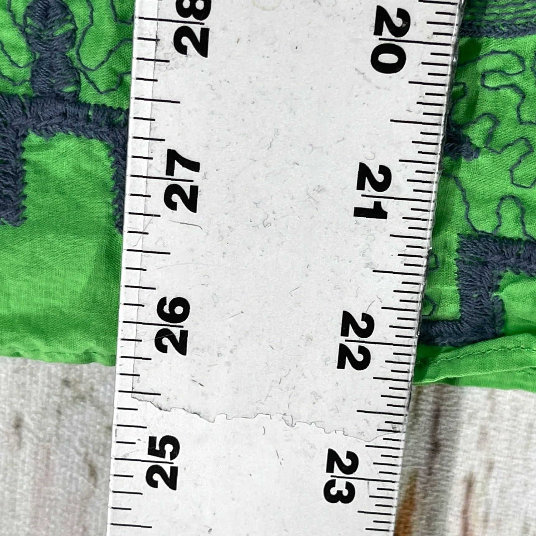 Vintage VINTAGE Downeast Skirt M Green Gray Embroidered Bohemian Paisley A-Line Knee Length Cotton Women Size 32" / US 10 / IT 46 - 4 Thumbnail