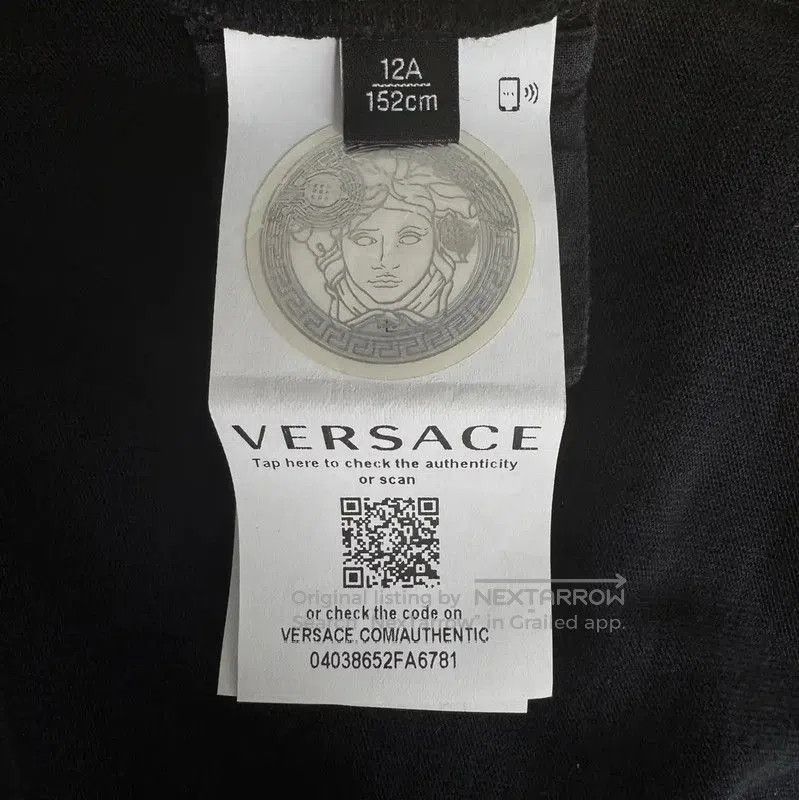 Versace Versace Black Cotton Women's T-Shirt . Size XXS / US 00 / IT 34 - 4 Thumbnail