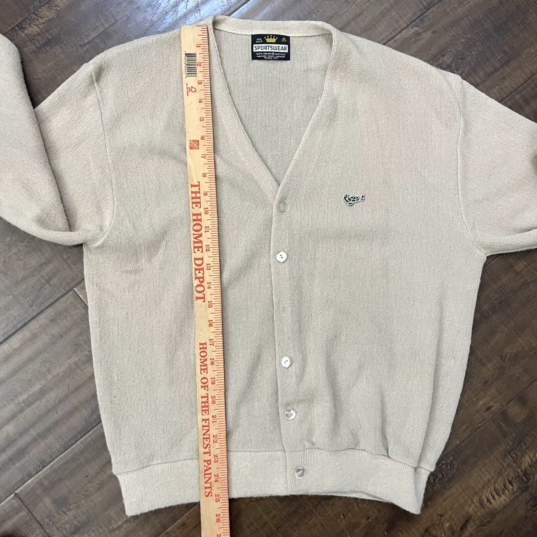 Vintage VINTAGE King Sportswear Cardigan Sweater XL Mens Beige Acrylic Button 70s 80s Grunge Nirvana 80s True Vintage True Vintage 70s 80s Size US XL / EU 56 / 4 - 7 Thumbnail