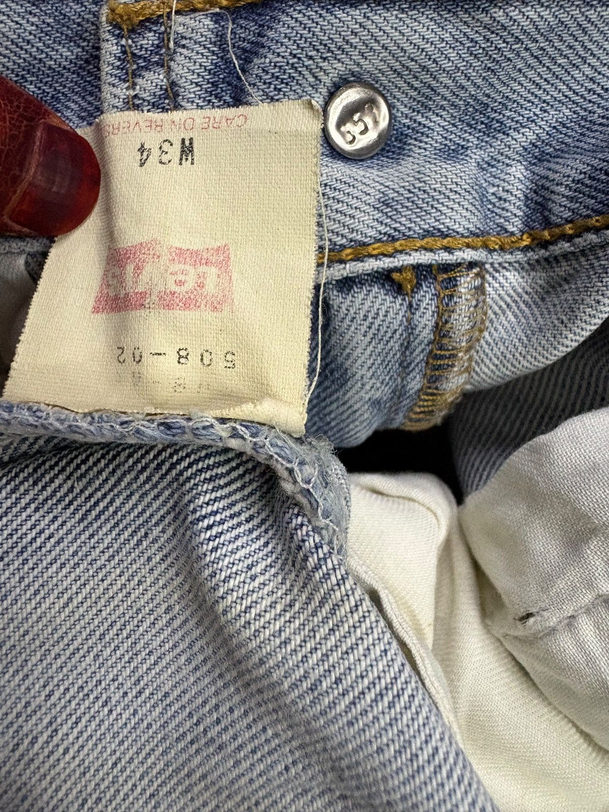 Levi's Vintage 90s Levis 508 Blue Wash Loose Baggy Jeans Size US 33 - 10 Thumbnail