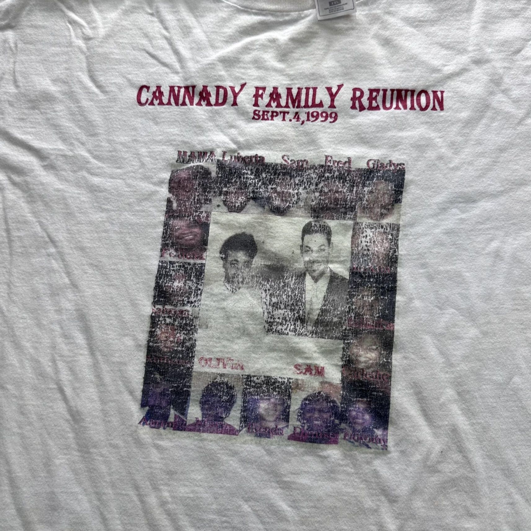 Fruit Of The Loom VINTAGE Cannady Family Reunion Shirt Mens 2XL White 90s Fruit of the Loom T-Shirt Crew Neck Short Sleeve Graphic Print 1999 Size US XXL / EU 58 / 5 - 2 Thumbnail