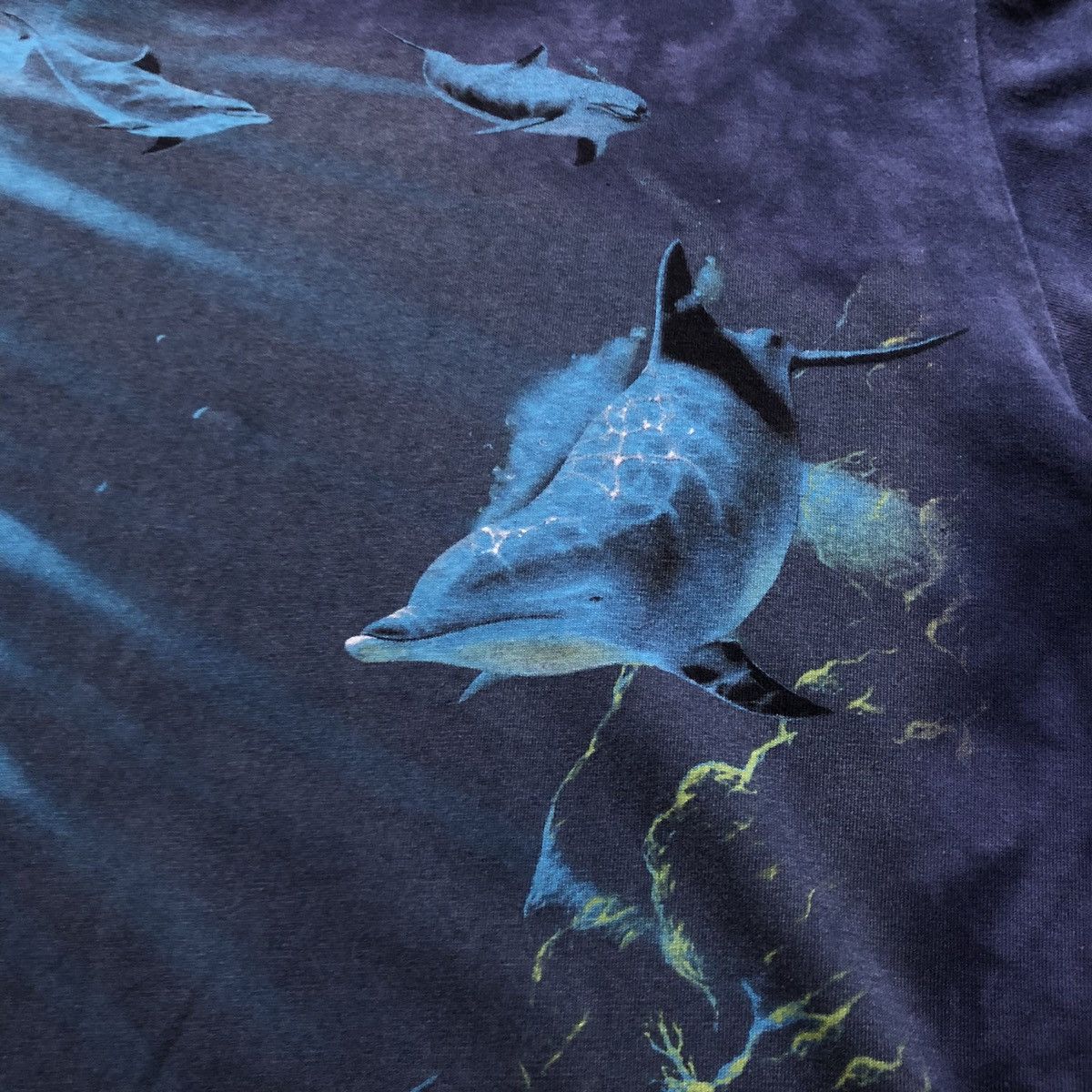 The Mountain Vintage Mountain Blue All Over Print T Shirt Dolphins Ocean Size US L / EU 52-54 / 3 - 4 Thumbnail