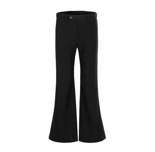 Japanese Brand VIBE Cotton Embroidery Baggy Black Flare Pants Size US 32 / EU 48 - 3 Thumbnail
