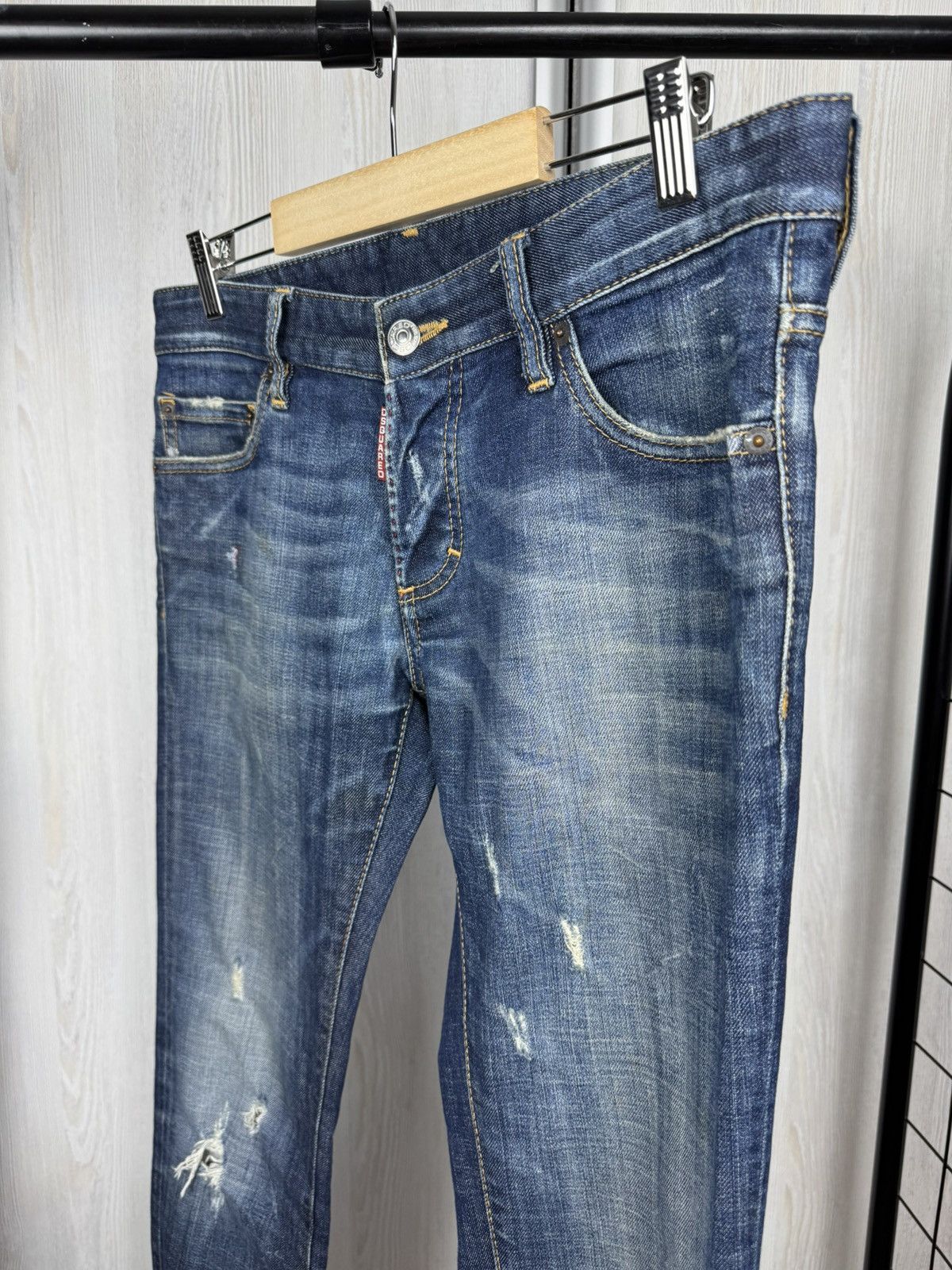 Dsquared2 Dsquared2 blue faded distressed denim jeans pants Size 34" / US 12 / IT 48 - 5 Thumbnail