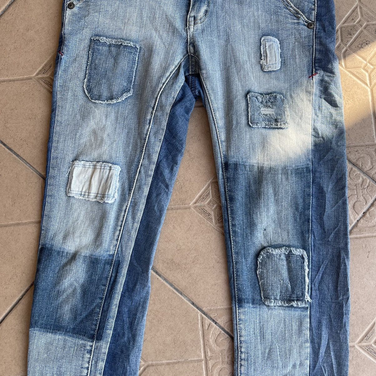 Designer × Japanese Brand Jeans Patchwork Cook Jeans Sim Fit Size 30’ Size 30" / US 8 / IT 44 - 3 Thumbnail