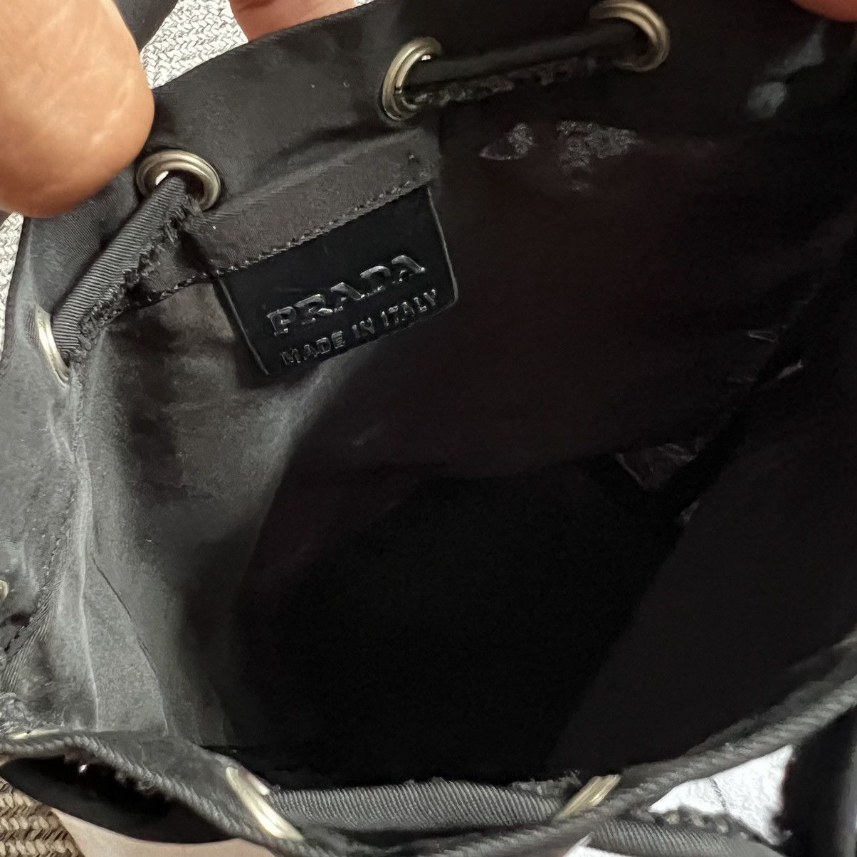 Prada Prada Black Tessuto Nylon Drawstring Pouch Size ONE SIZE - 10 Thumbnail