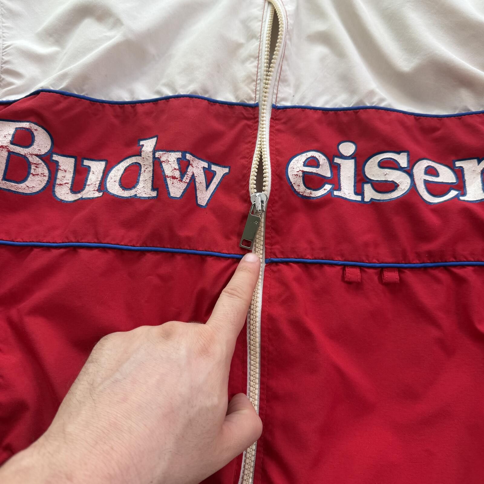 Other Vintage 90s Team Budweiser Racing Jacket Made In USA Bomber Size US L / EU 52-54 / 3 - 8 Thumbnail