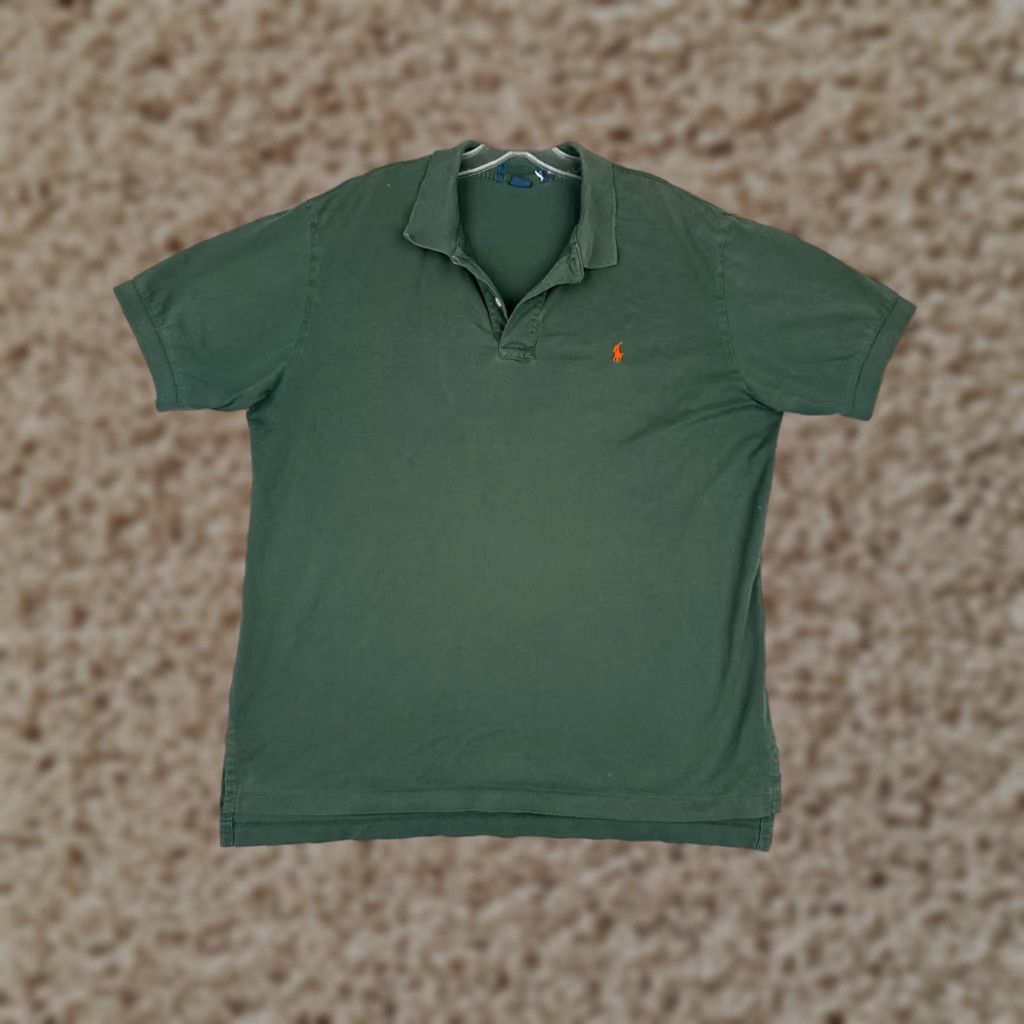 Ralph Lauren VINTAGE Ralph Lauren Polo Shirt Men XL Green Short Sleeve 100% Cotton Slim Logo Embroidered Size US XL / EU 56 / 4 - 1 Thumbnail